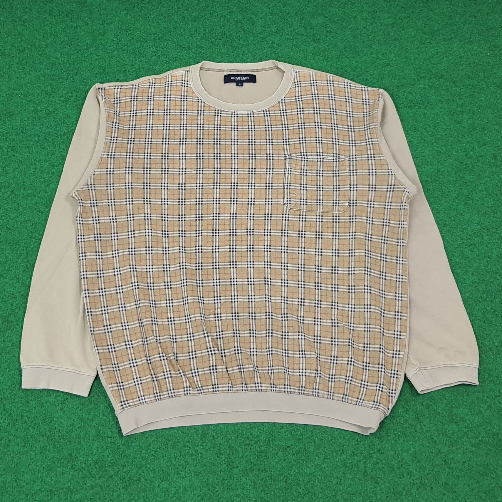 Burberry Vintage Burberry Nova Check Pocket Sweatshirt C274N11 Size US L / EU 52-54 / 3 - 1 Thumbnail