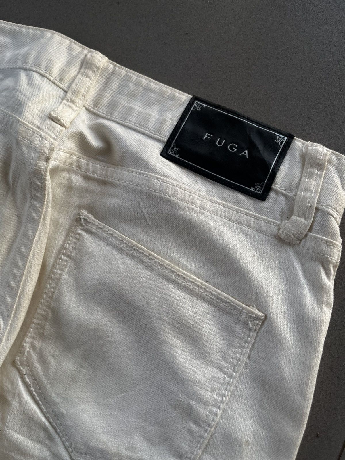 14th Addiction JAPANESE FUGA 2000s VINTAGE DENIM WHITE PANTS JEANS VKEI Size US 29 - 5 Thumbnail