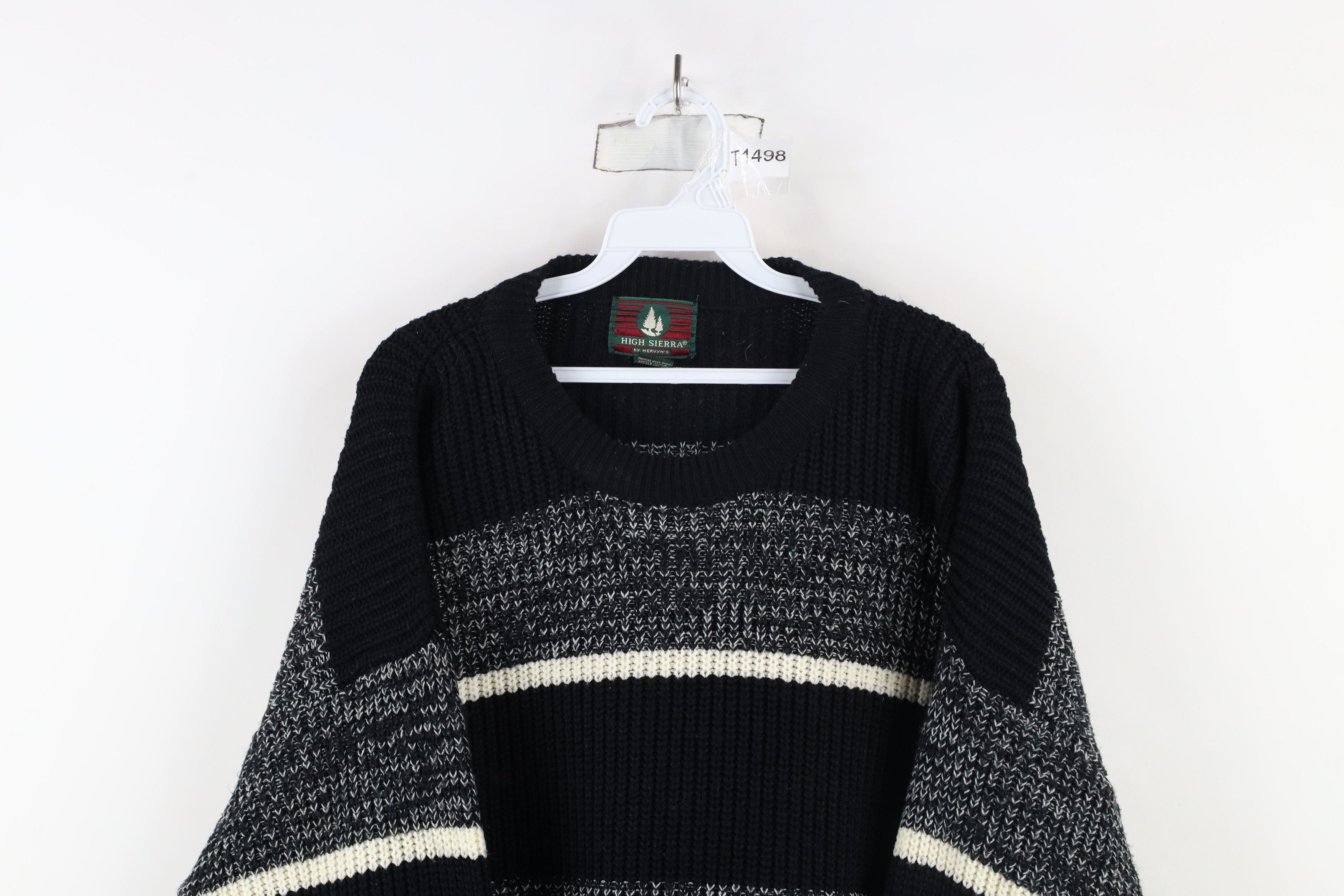 Vintage Vintage 90s Streetwear Block Chunky Ribbed Knit Sweater Size US XL / EU 56 / 4 - 2 Thumbnail