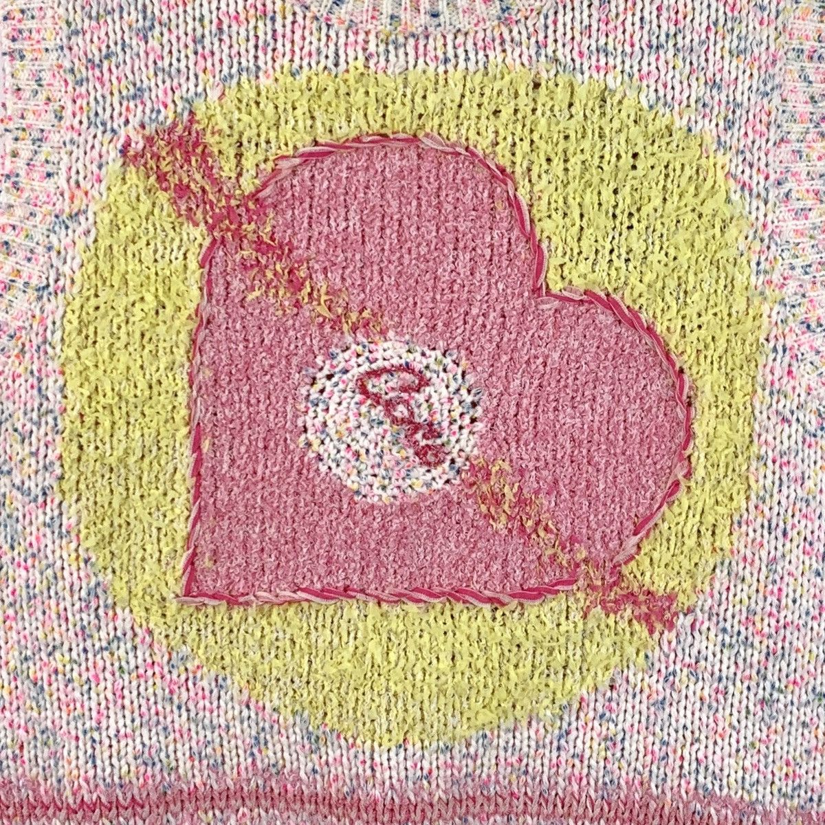 Chanel Chanel 24C Pink Striped Heart Appliqué Cotton Knit Tank Top Size XS / US 0-2 / IT 36-38 - 6 Thumbnail