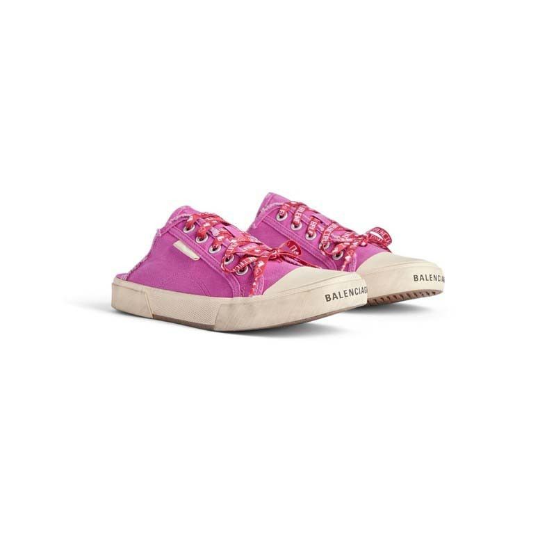 Balenciaga o1s1rm0525 Paris Mules in Pink/Beige Size US 9 / IT 39 - 2 Thumbnail