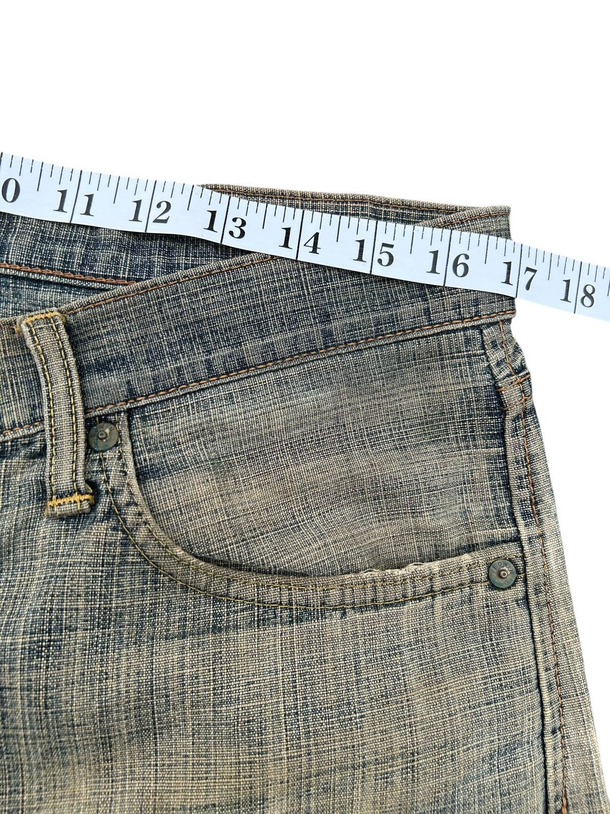 Kapital Vintage Edwin 505ZX Selvedge Sunfaded Rusty Dirty Denim Jean Size US 34 / EU 50 - 20 Thumbnail