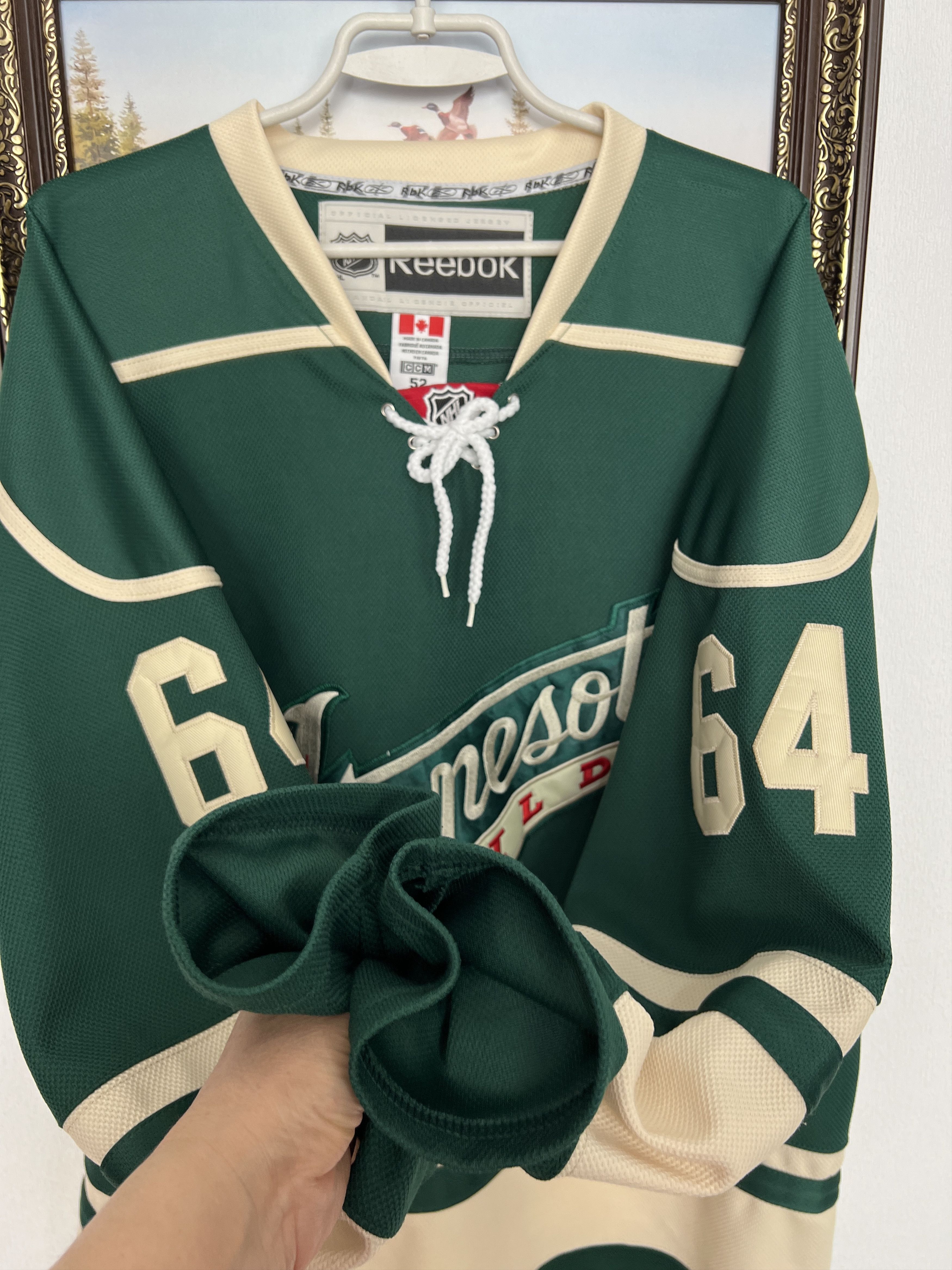 Reebok Minnesota Wild NHL Hockey Jersey #64 Granlund Trikot Rare Size US L / EU 52-54 / 3 - 6 Thumbnail