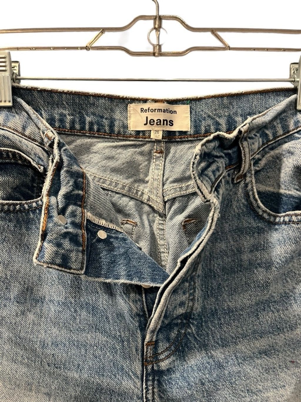 Reformation Reformation Cynthia High Rise Straight Jeans Size 26 Denim Size 26" / US 2 / IT 38 - 3 Thumbnail
