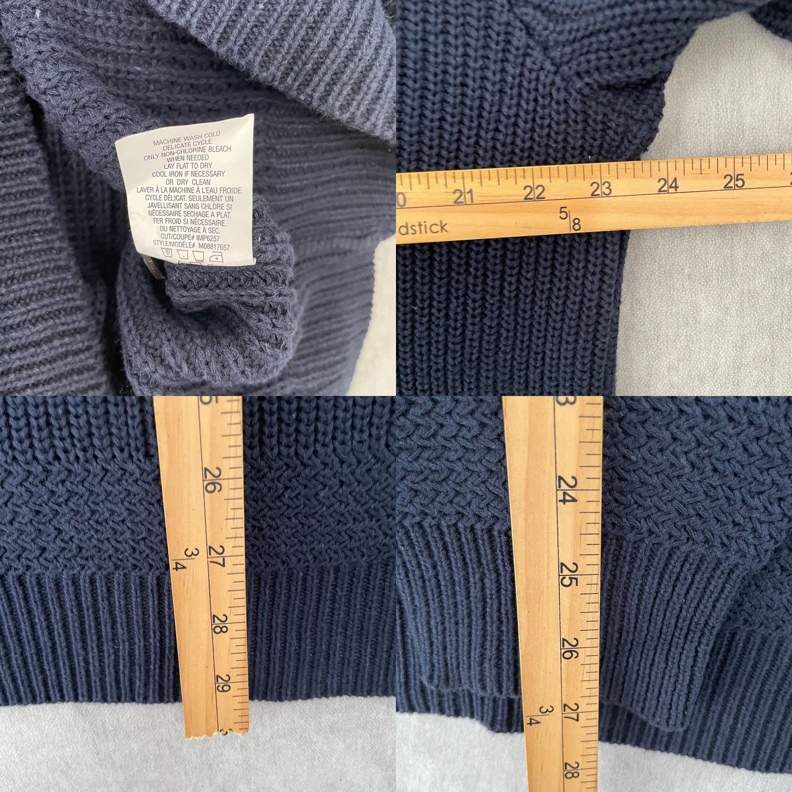 Vince Vince Sweater Adult Large Blue Linen Cotton Shawl Collar Pullover Knit Mens L Size US L / EU 52-54 / 3 - 8 Thumbnail