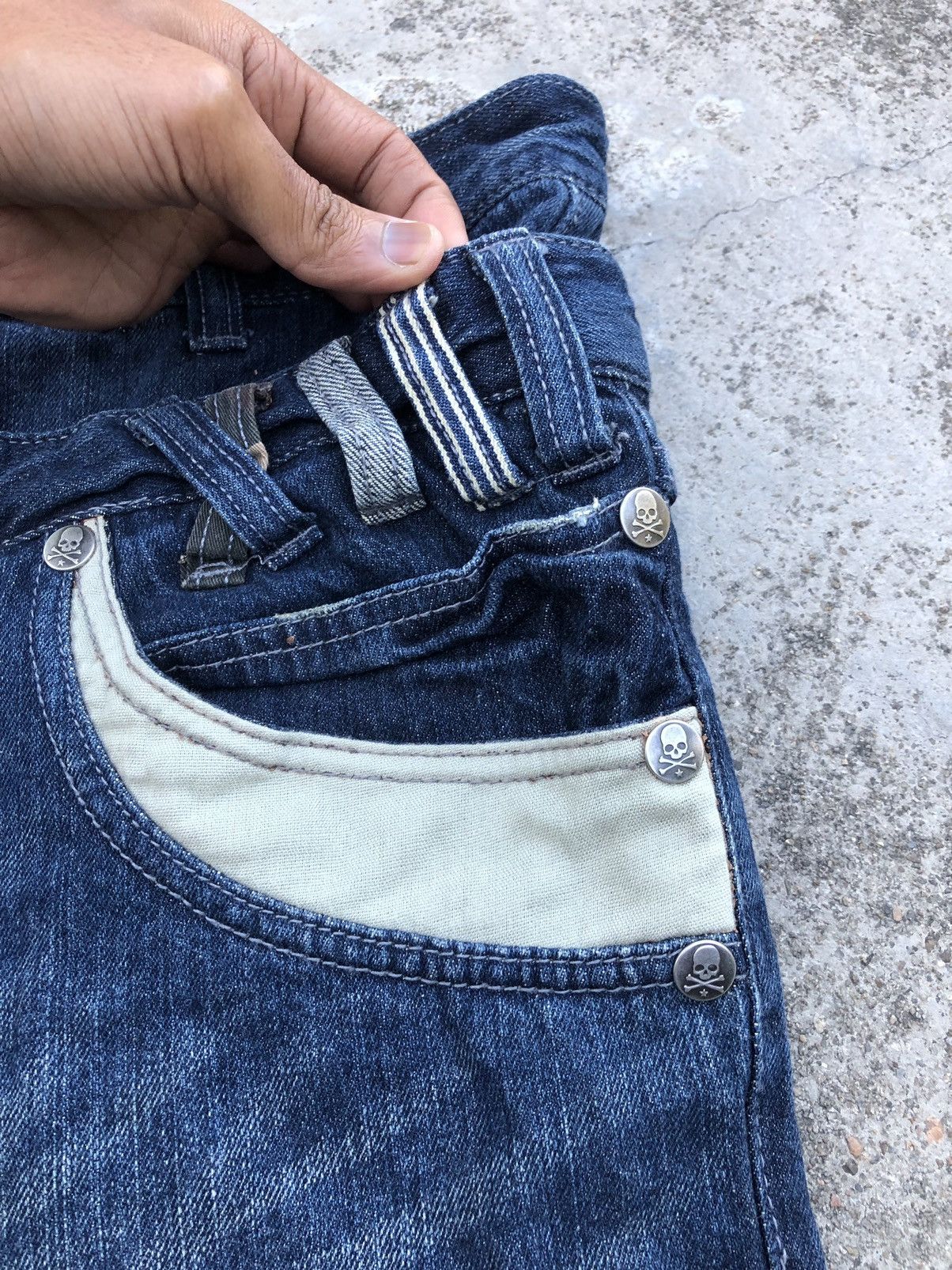 Seditionaries SKULLBONES PUNK STYLE DOUBLE WAIST DENIM Size US 33 - 5 Thumbnail