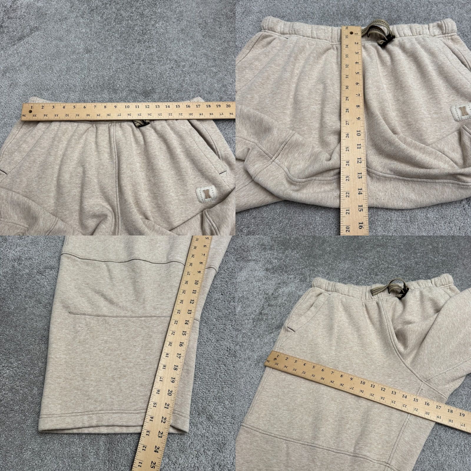 Vintage Savage x Fenty Sweatpants Womens Plus 2X Heather Oatmeal Beige Wide Leg Cropped Size 40" / US 18 - 9 Thumbnail
