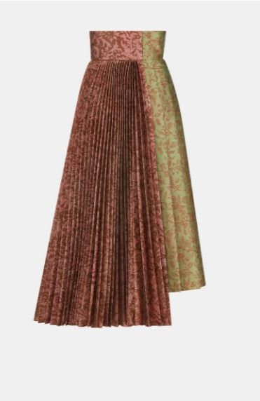 Dior o1w1db10924 Asymmetric Mid-Length Skirt in Multicolor Size 38" / US 16 / IT 52 - 2 Thumbnail