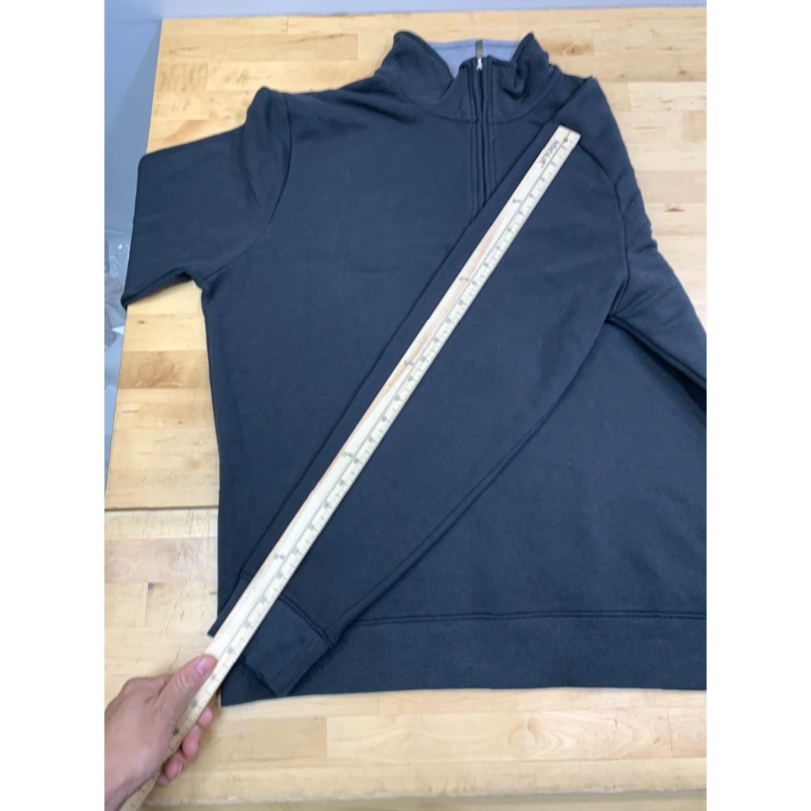 Saks Fifth Avenue Saks Fifth Avenue Sweatshirt Mens XL Black Preppy Mock Neck Zipper Pullover Casual Vintage No Size US XL / EU 56 / 4 - 6 Thumbnail