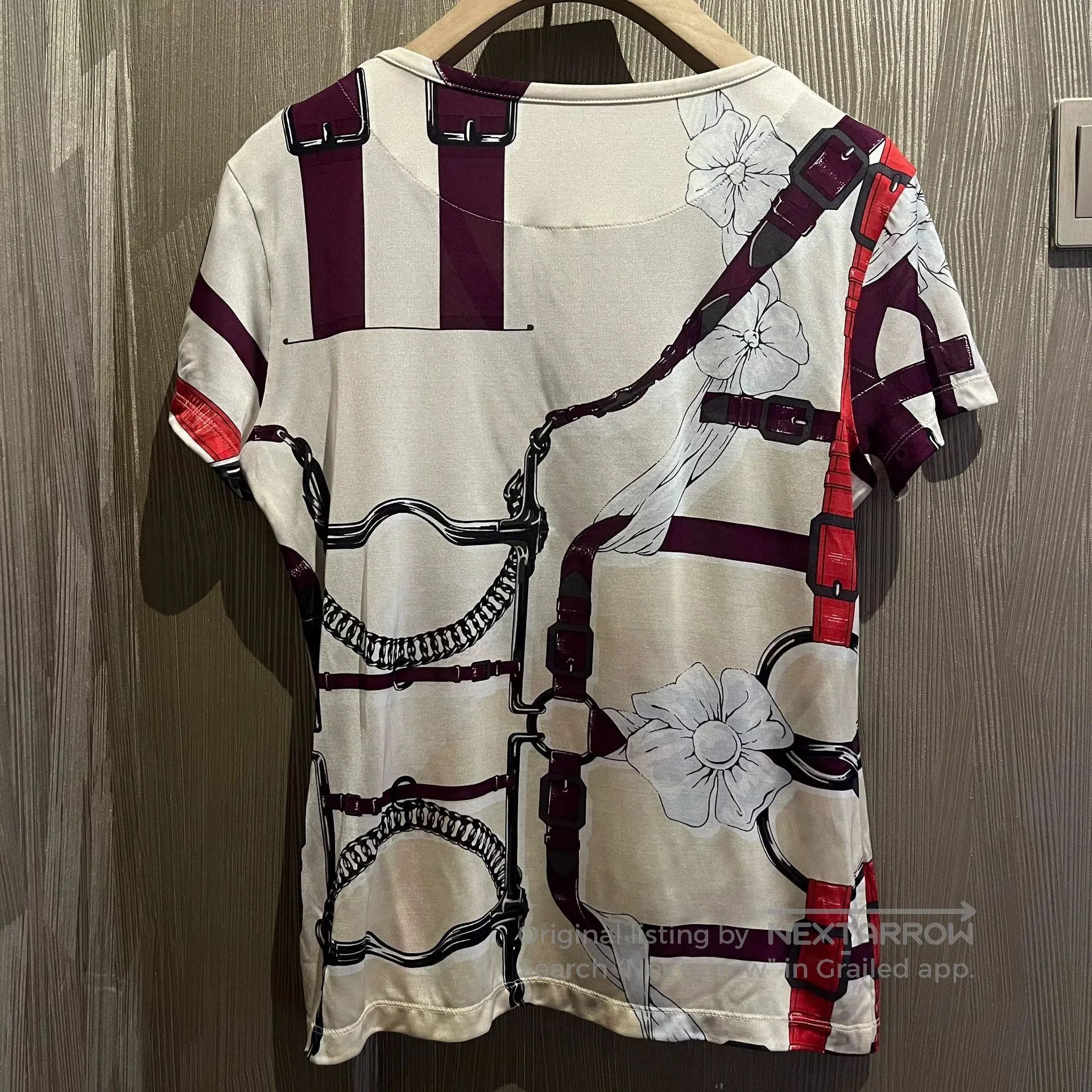 Hermes Hermes Silk Short Sleeve Top. Size M / US 6-8 / IT 42-44 - 4 Thumbnail