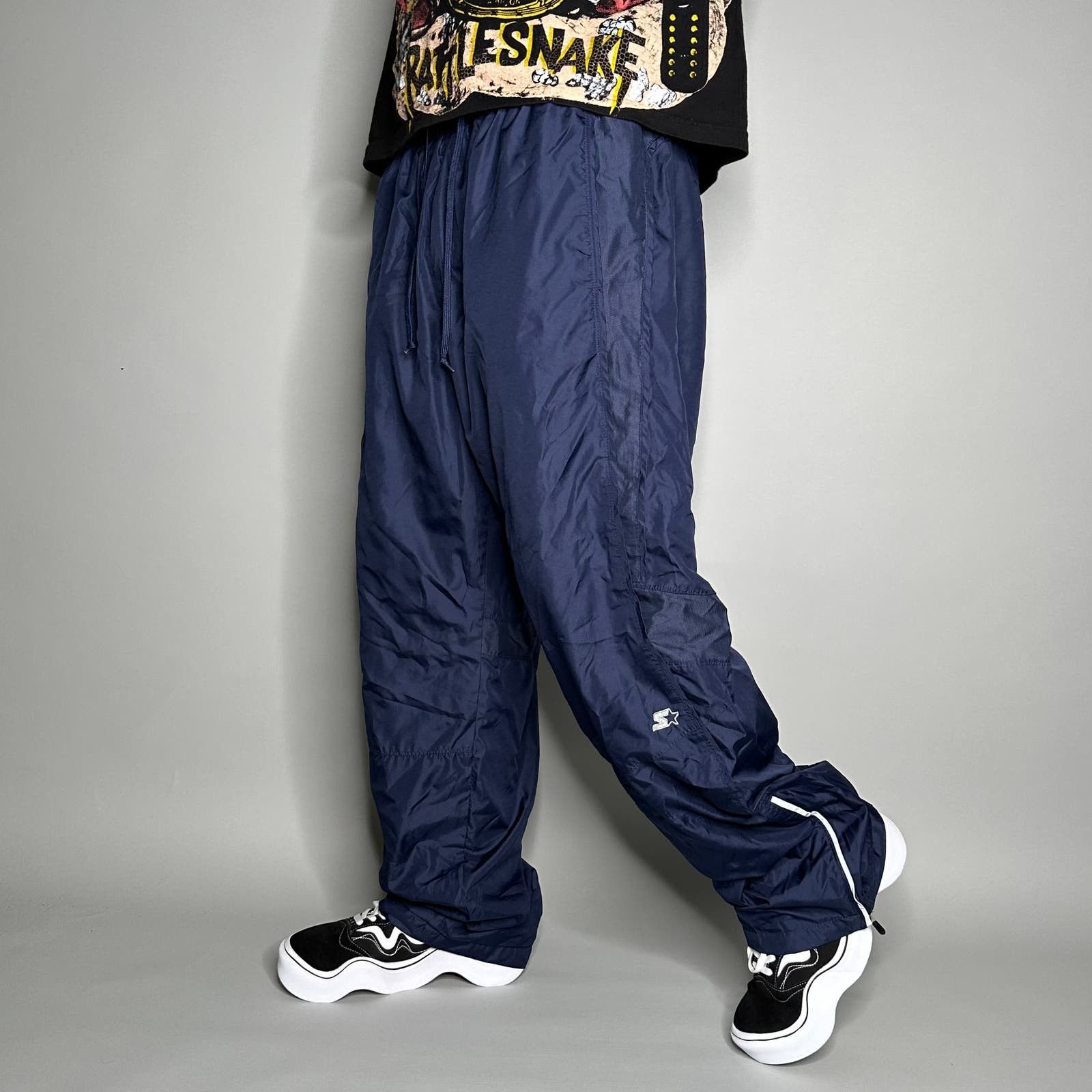 Vintage Starter Black Track Pants - W30 L30