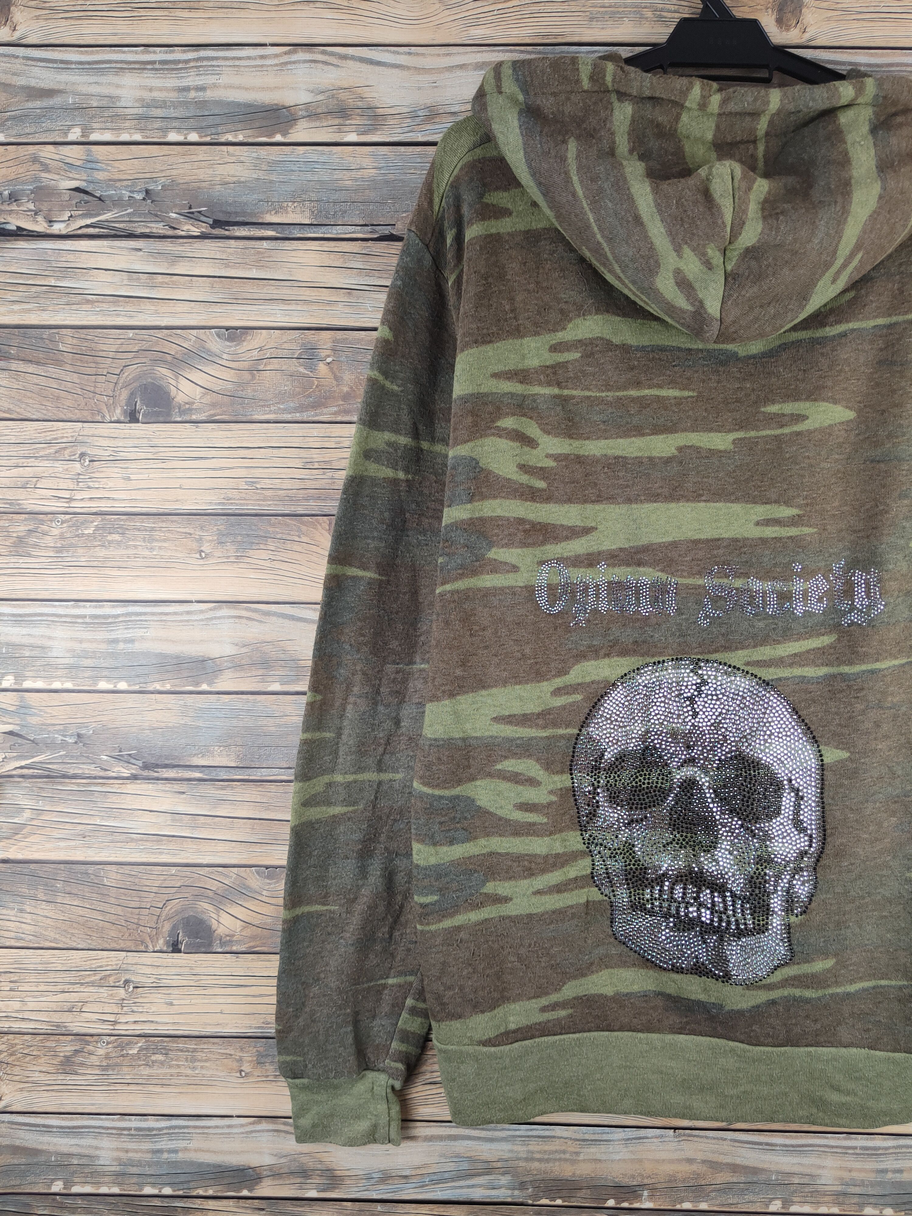 Skull Jeans by an Alchemist DL Camo Skull Arny Green Hoodie Sweaters #46-855 Size US XL / EU 56 / 4 - 3 Thumbnail