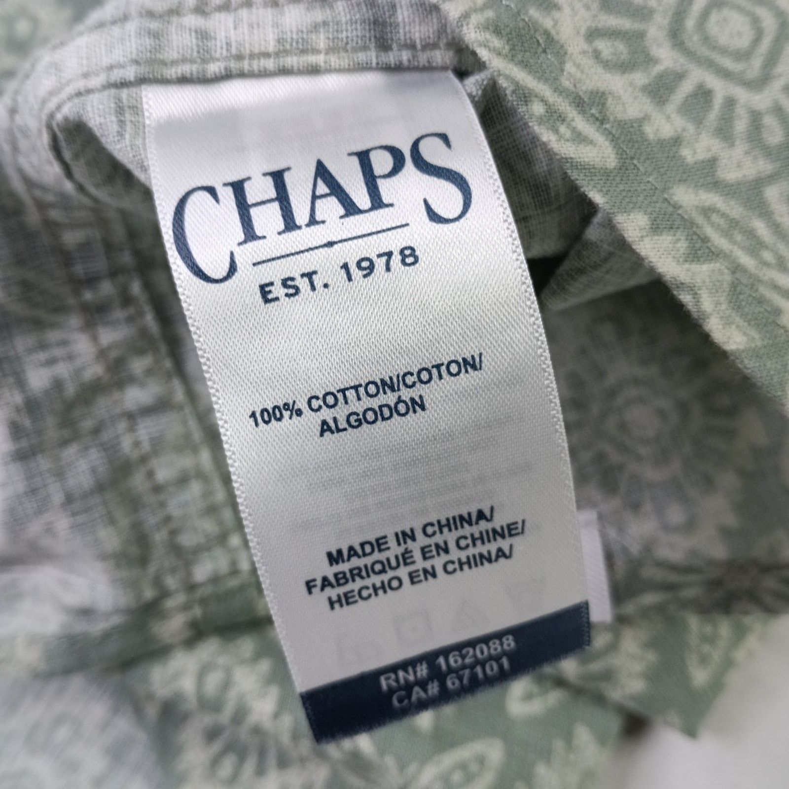 Chaps Chaps Seacoast Wash Chambray Woven Shirt Men's XL Green Size US XL / EU 56 / 4 - 6 Thumbnail