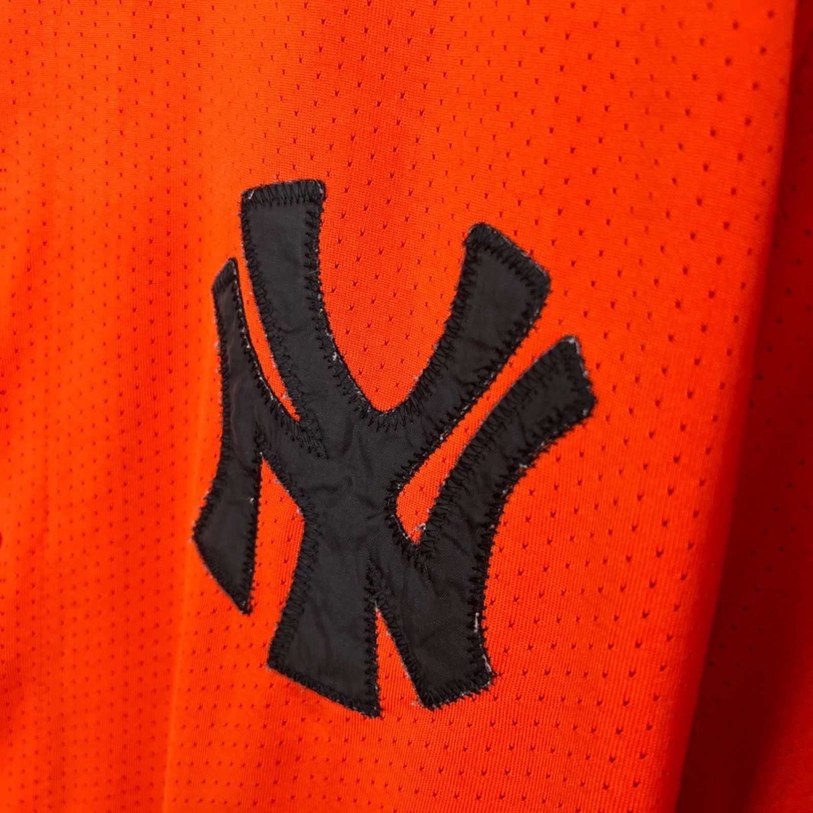 Vintage Vintage 90s Made In USA New York Yankees Orange Black Jersey Size US XL / EU 56 / 4 - 2 Thumbnail