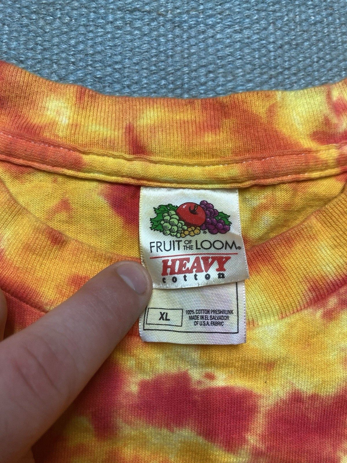 Vintage Vtg tie dye t shirt fruit of loom cotton sunburst hippie XL Size US XL / EU 56 / 4 - 4 Thumbnail