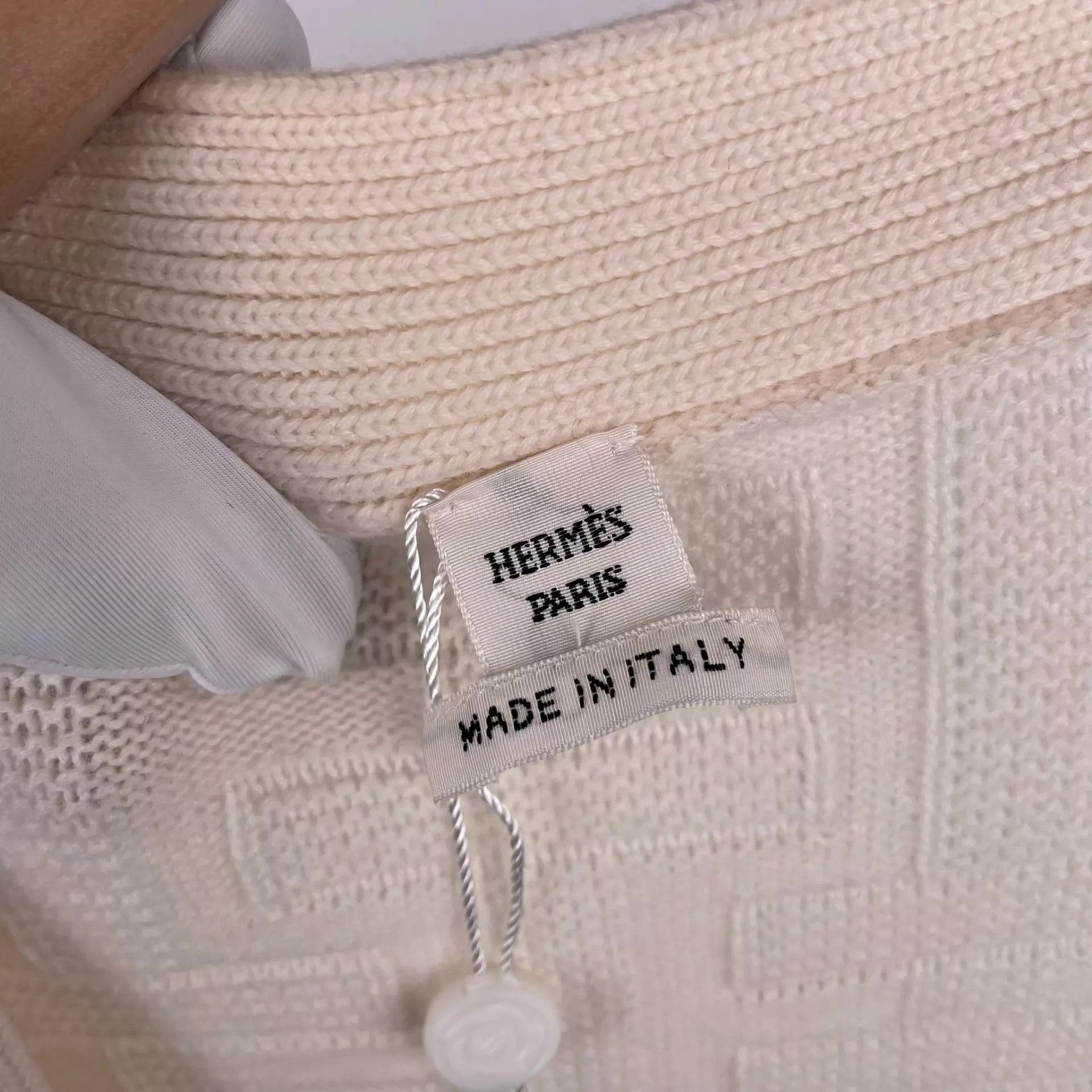 Hermes Hermès White Cardigan 38 Size S / US 4 / IT 40 - 3 Thumbnail