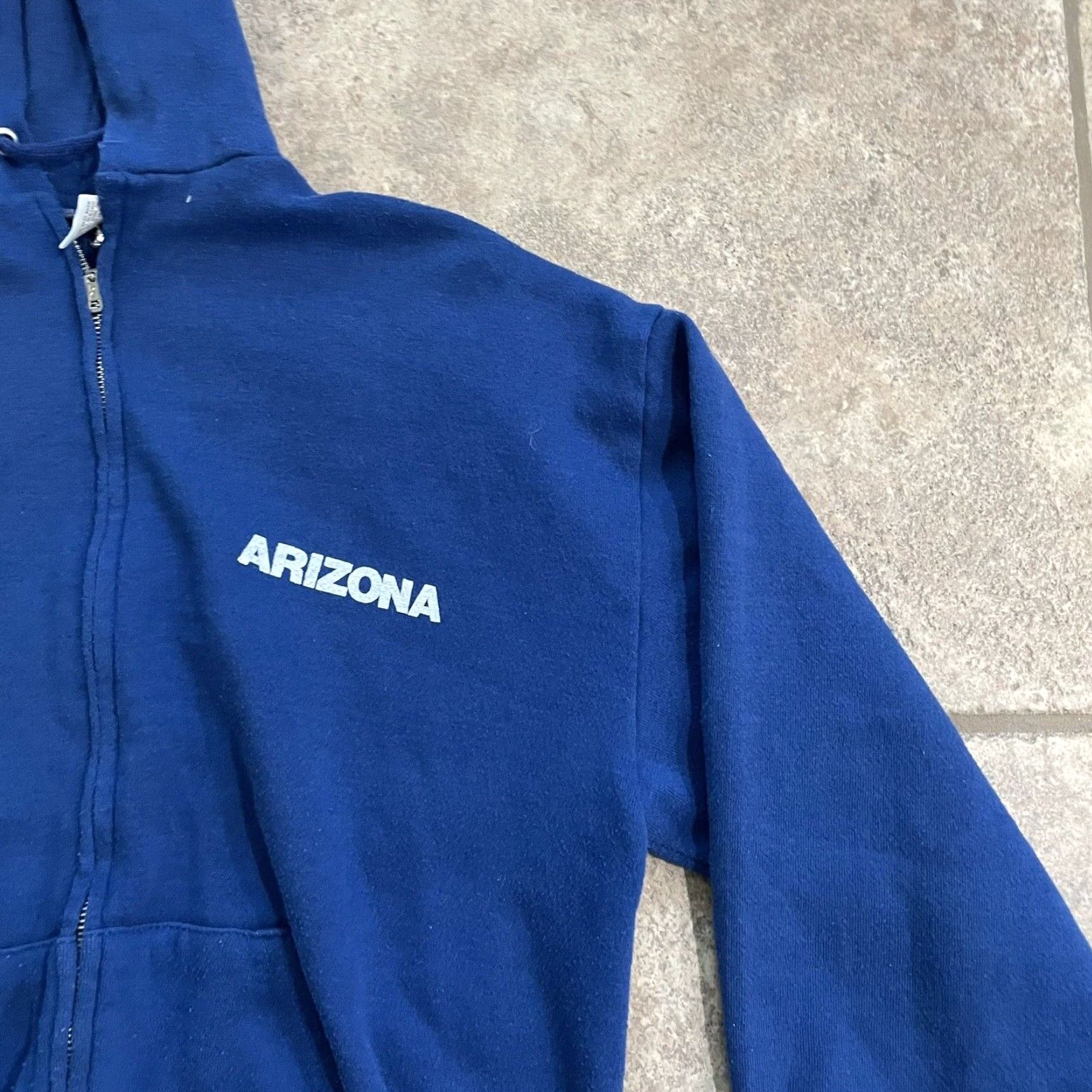 Vintage AriZona Hooded Jacket Blue Cotton Blend Mens Large Vintage Size US L / EU 52-54 / 3 - 2 Thumbnail