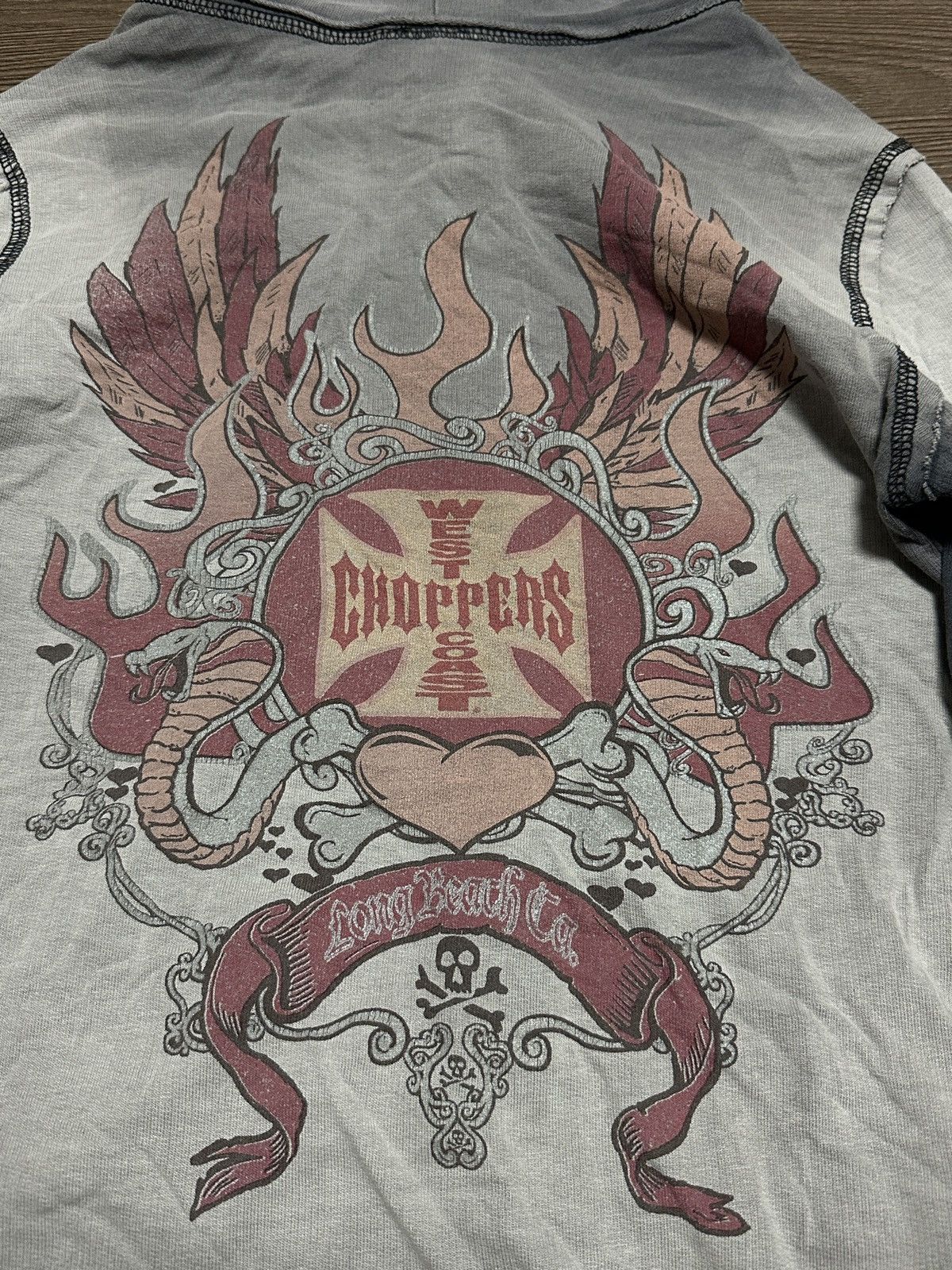 Vintage × West Coast Choppers Vintage West Coast Choppers Distressed Style Zip Hoodie Size M / US 6-8 / IT 42-44 - 7 Thumbnail