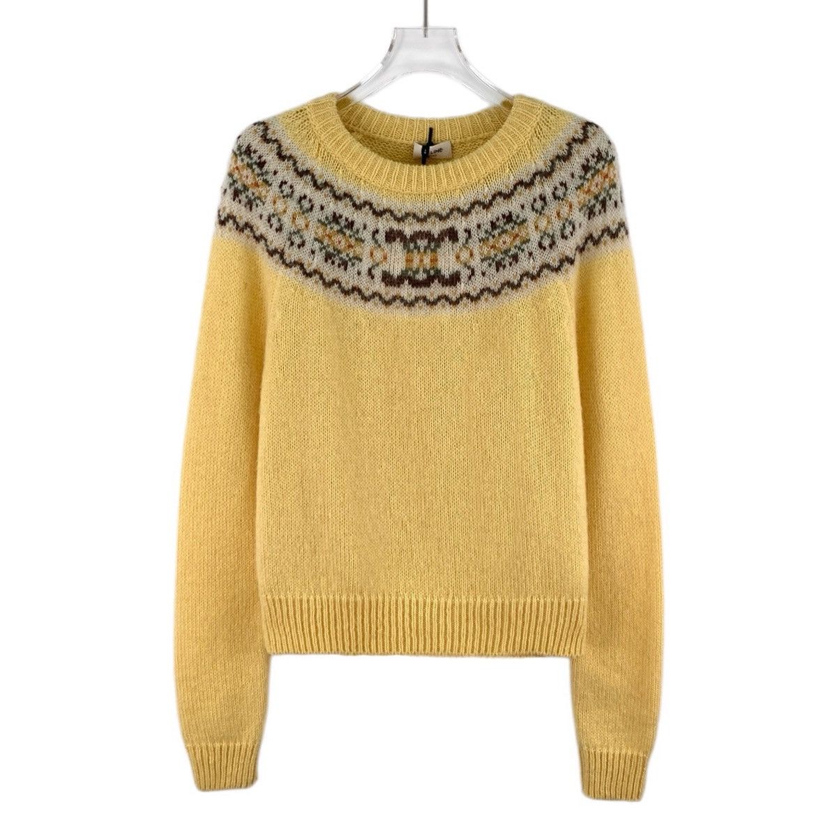 Celine Celine Triomphe Fair Isle Long Sleeve Knit Sweater K26WX Size S / US 4 / IT 40 - 1 Thumbnail