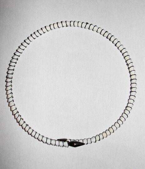 Eddie Borgo Eddie Borgo White Enamel Silver Plated Collar Necklace Size ONE SIZE - 1 Thumbnail