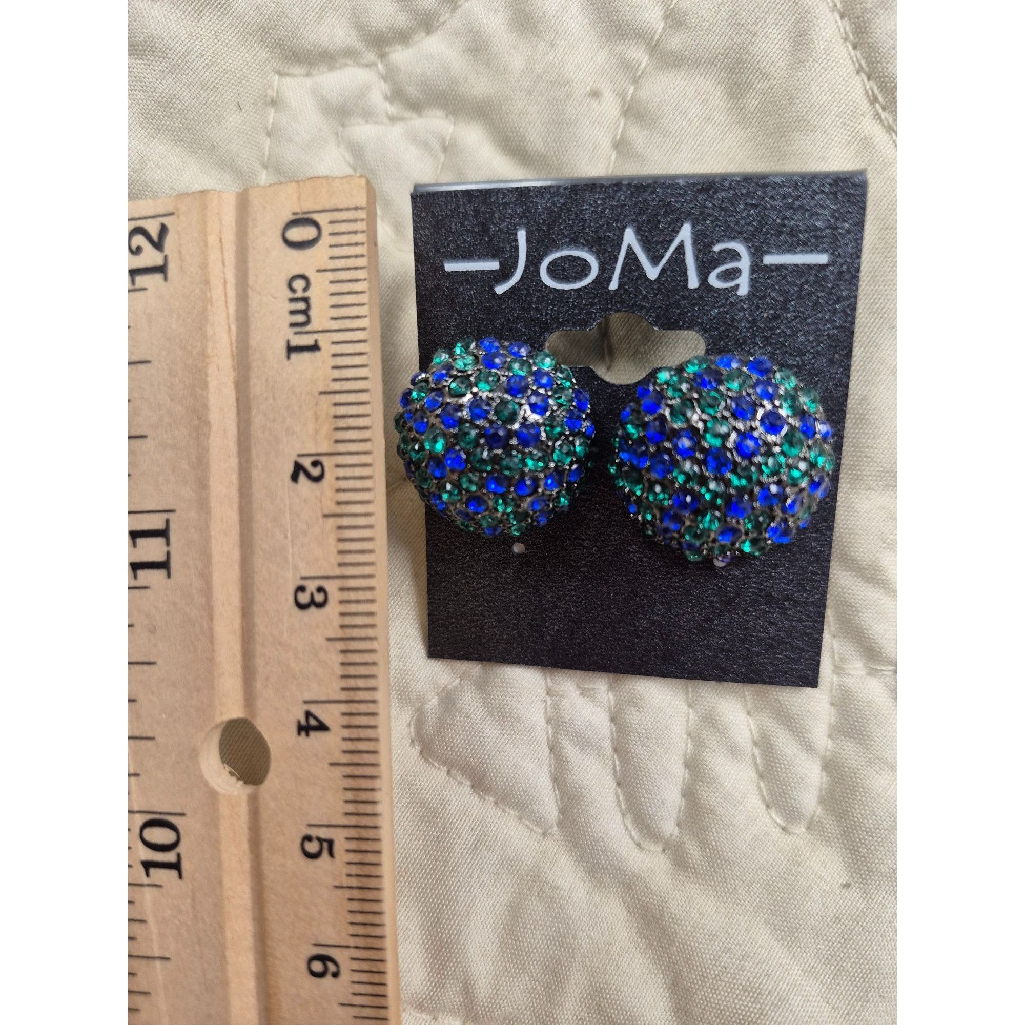 Joma JoMa Blue & Green Beaded Stud Earrings Size ONE SIZE - 3 Thumbnail