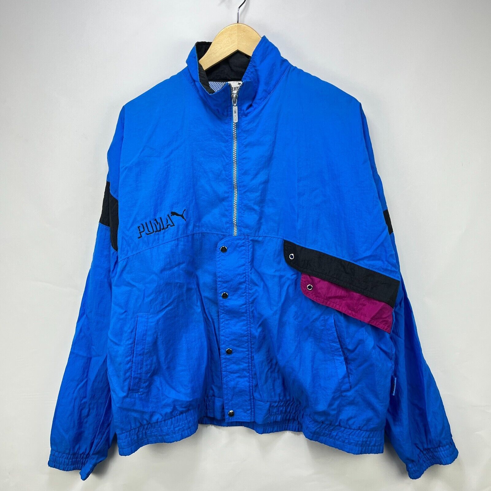 Puma × Vintage Vintage 90s Puma Windbreaker Track Jacket Tracksuit Large Size US L / EU 52-54 / 3 - 1 Thumbnail