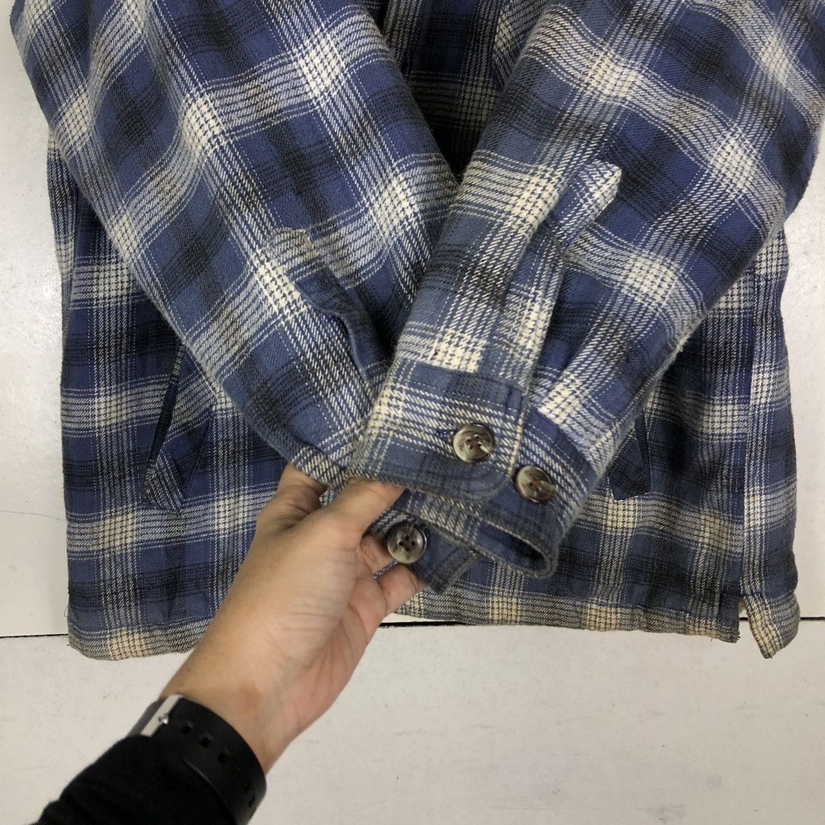 Flannel 🔥VINTAGE WOOL FLANNEL JACKET TARTAN DESIGN RALPH ETON Size US M / EU 48-50 / 2 - 15 Thumbnail