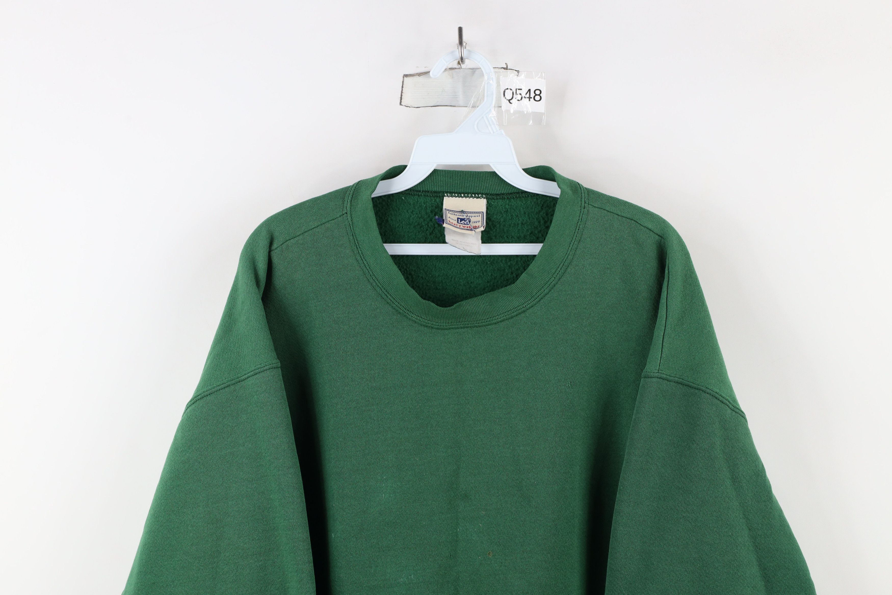 Vintage Vintage 90s Streetwear Blank Heavyweight Sweatshirt Green Size US L / EU 52-54 / 3 - 2 Thumbnail