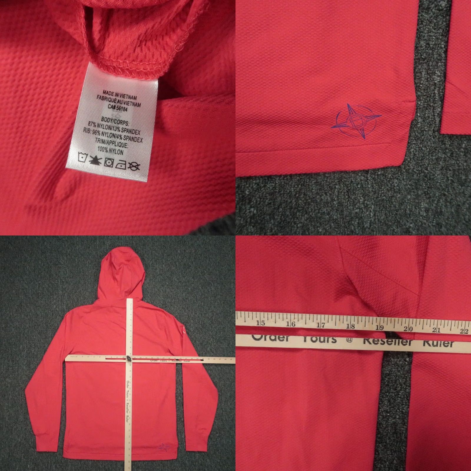 Vintage B Draddy Hoodie Mens Small Red Pullover Hooded Pockets 1/4 Zip NWT Sport Size US S / EU 44-46 / 1 - 8 Thumbnail
