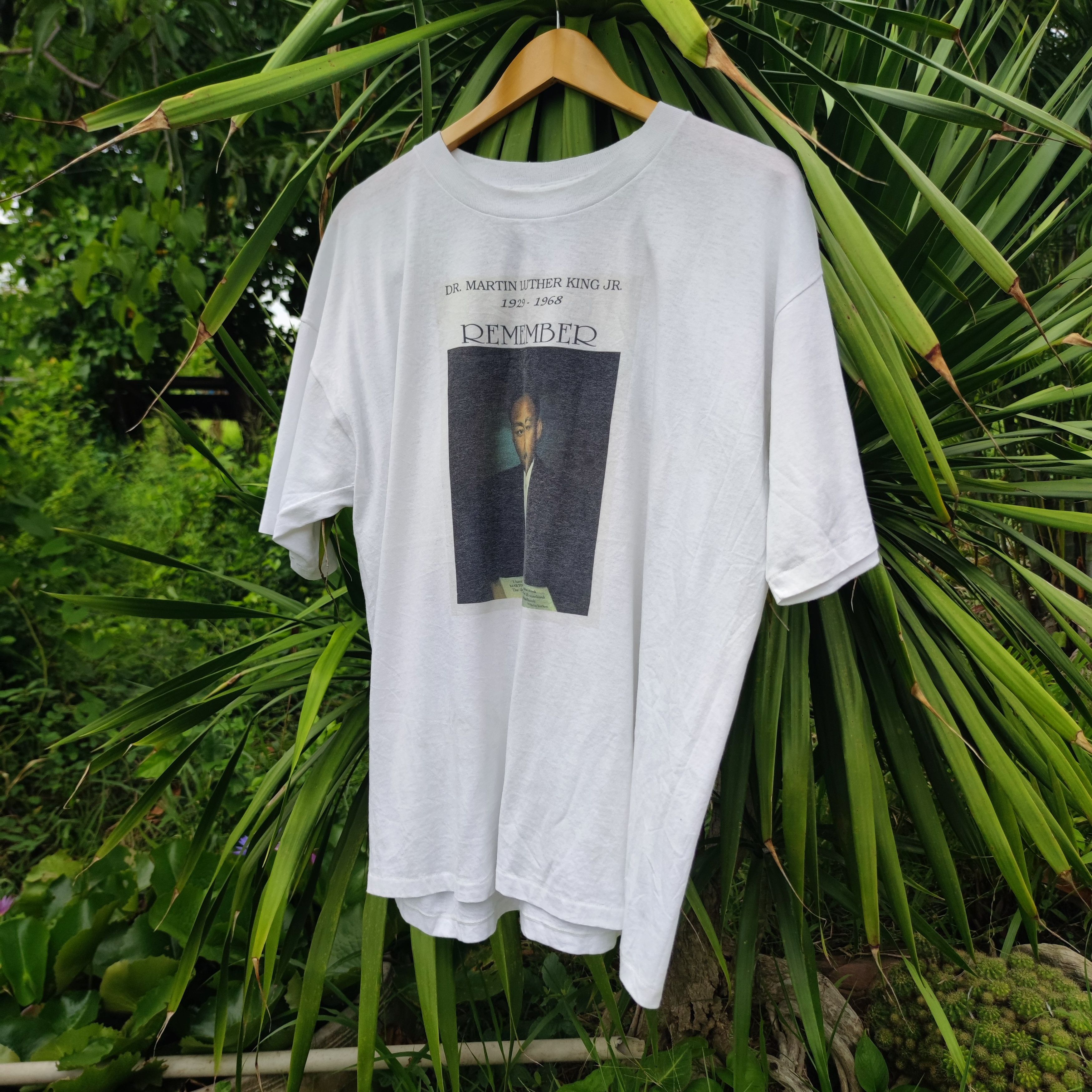 Vintage Martin Luther king Jr. Remember T-Shirt Single Stitch Size US XL / EU 56 / 4 - 5 Thumbnail