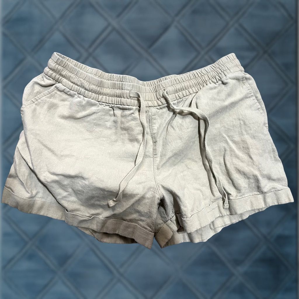 Old Navy Old Navy Beige Linen Blend High Rise Lounge Shorts Women's M Solids Size 32" / US 10 / IT 46 - 1 Thumbnail