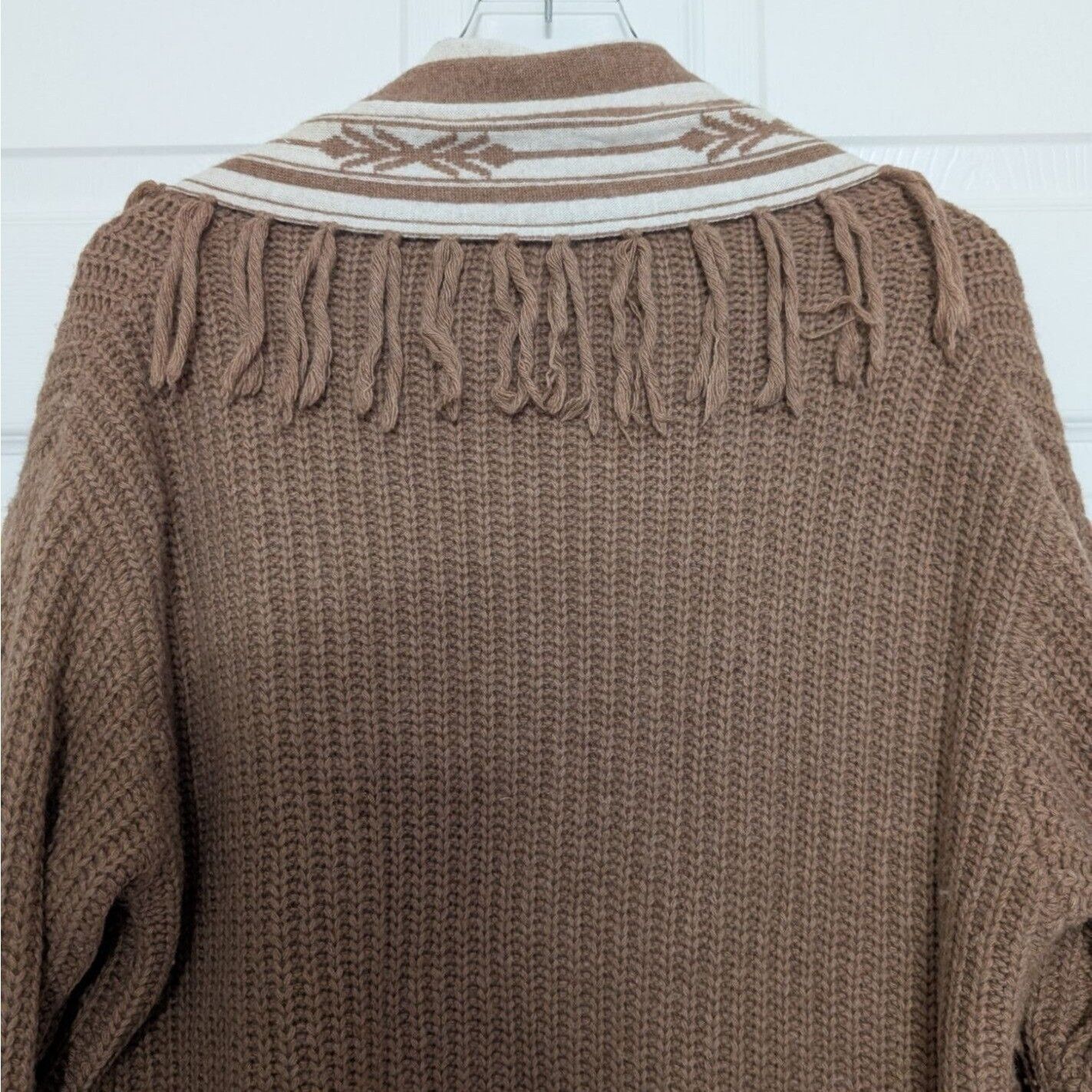 Designer 12th Street Cynthia Vincent Ribbed Fringe Cardigan Medium Size M / US 6-8 / IT 42-44 - 7 Thumbnail