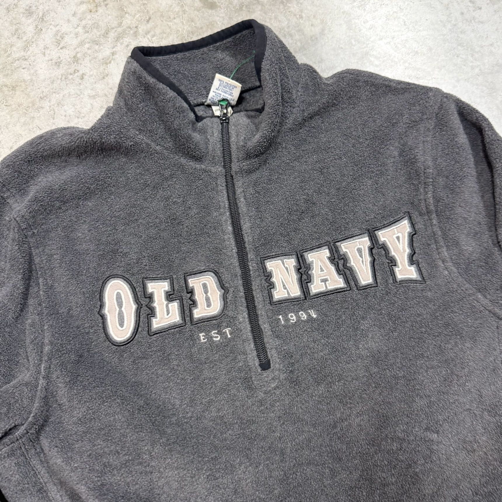 Old Navy Old Navy Sweatshirt Mens Large Gray Fleece 1/4 Zip Mock Neck Pullover Logo Shirt Mens Large Gray Graphic Print 1/4 Zip Zip Front Sweatshirt Size US L / EU 52-54 / 3 - 3 Thumbnail
