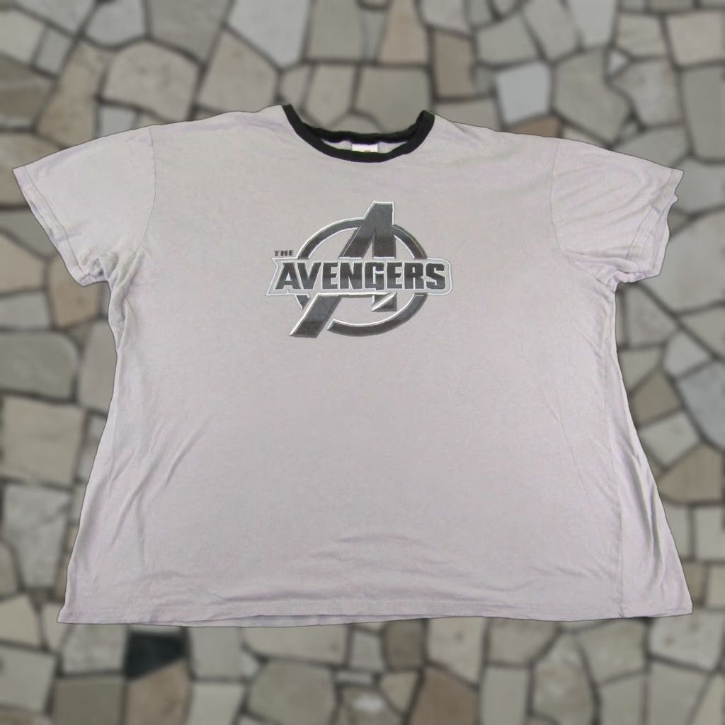 Vintage VINTAGE Marvel Avengers Shirt Mens 2XL Gray Ringer Short Sleeve Comics Superhero Size US XXL / EU 58 / 5 - 1 Thumbnail