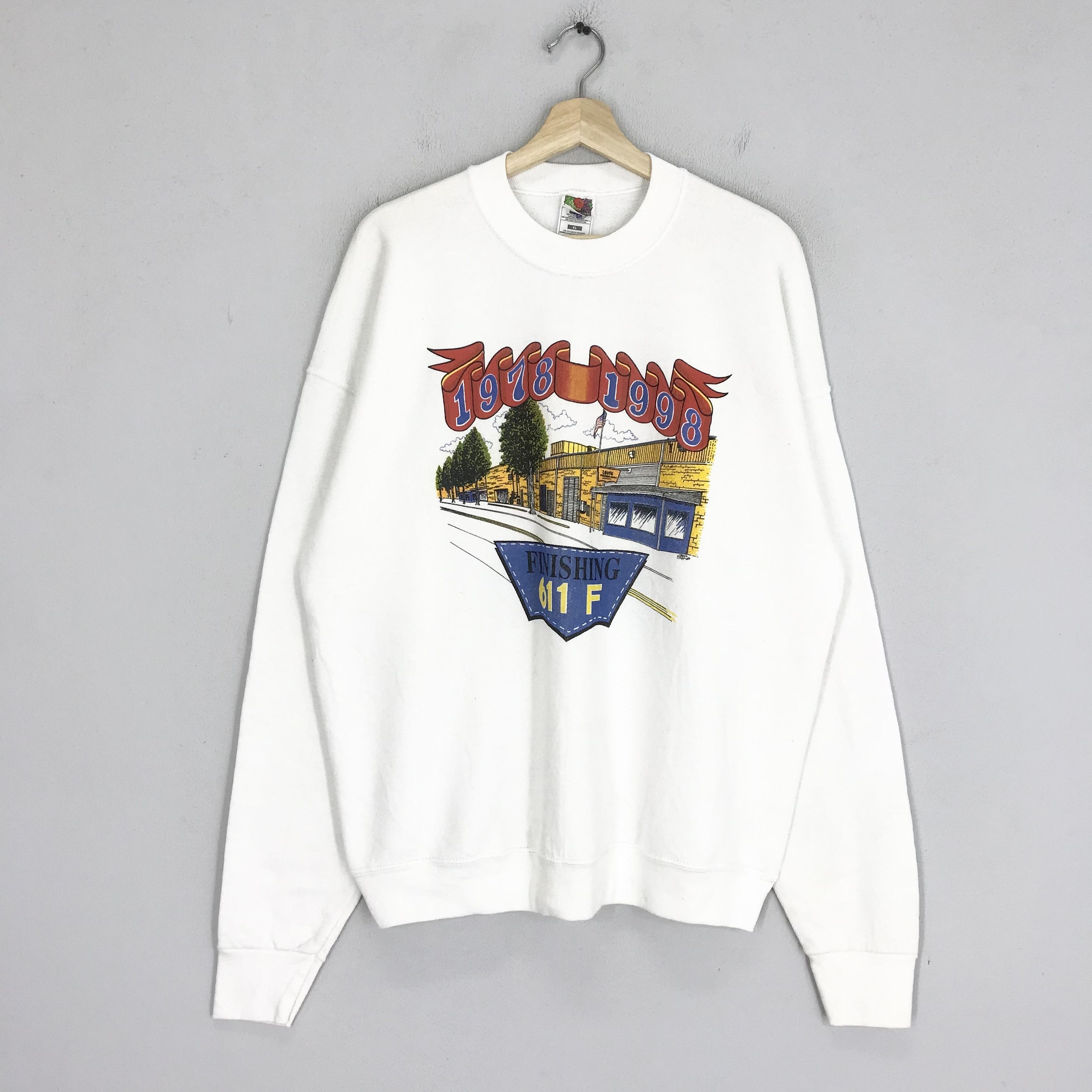 Fruit Of The Loom Vintage 90s Fruit Of The Loom White - 396 Size US XL / EU 56 / 4 - 1 Thumbnail