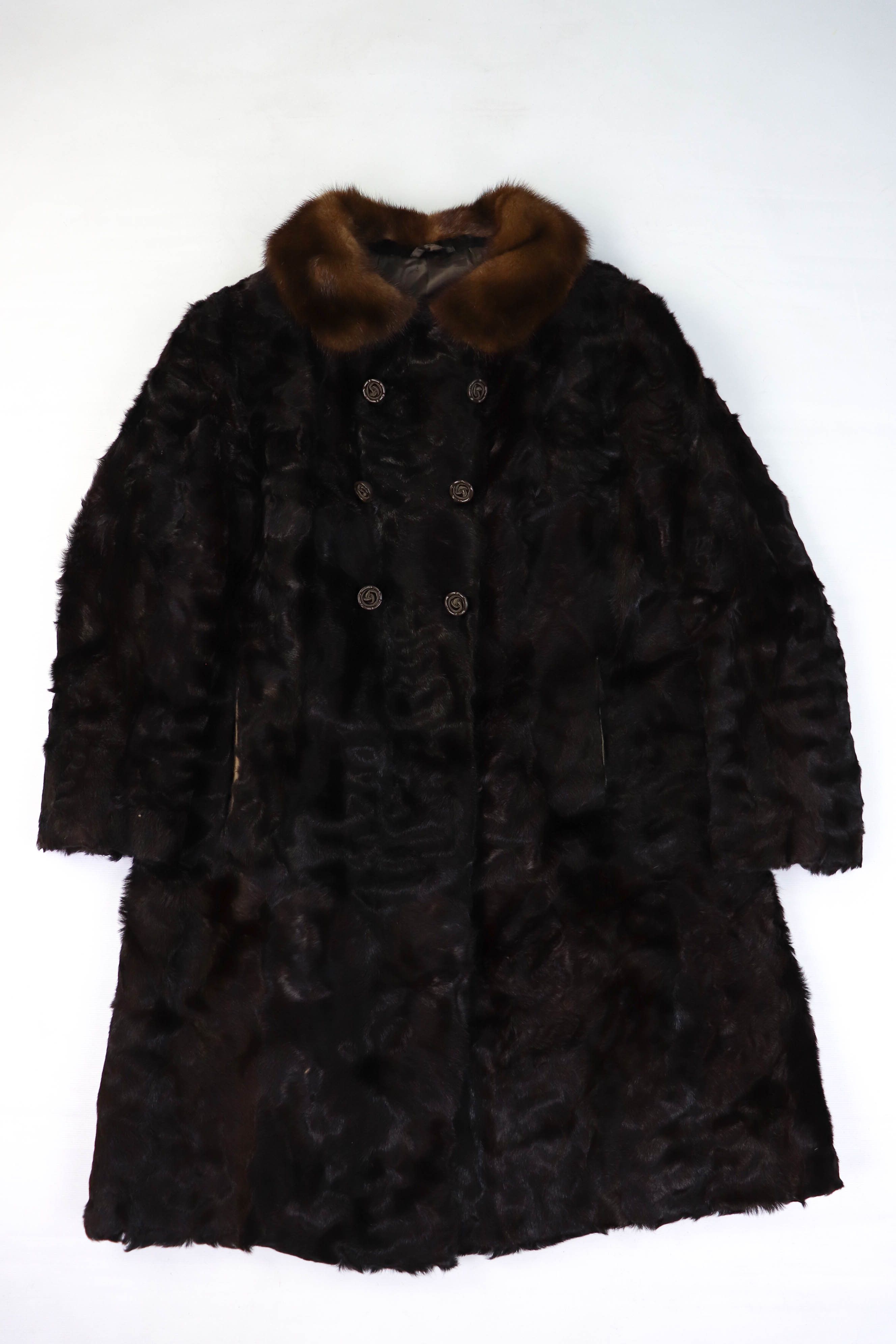 Vintage Vintage Jean Zigrand Fourrures Luxembourg Brown Fur Coat Size XL / US 12-14 / IT 48-50 - 3 Thumbnail