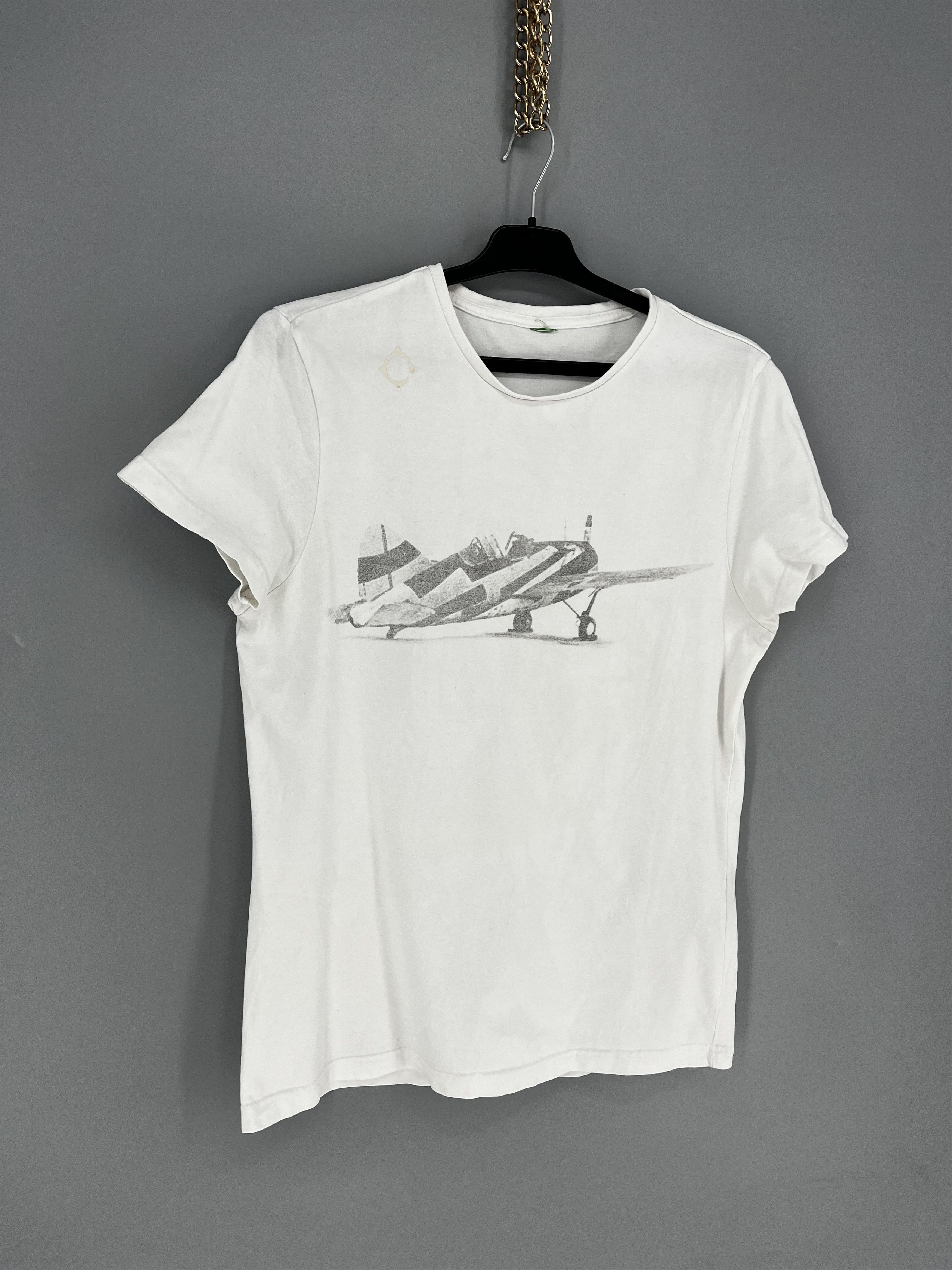 MA.STRUM Ma.Strum vintage white T-shirt central logo plane Size US S / EU 44-46 / 1 - 2 Thumbnail