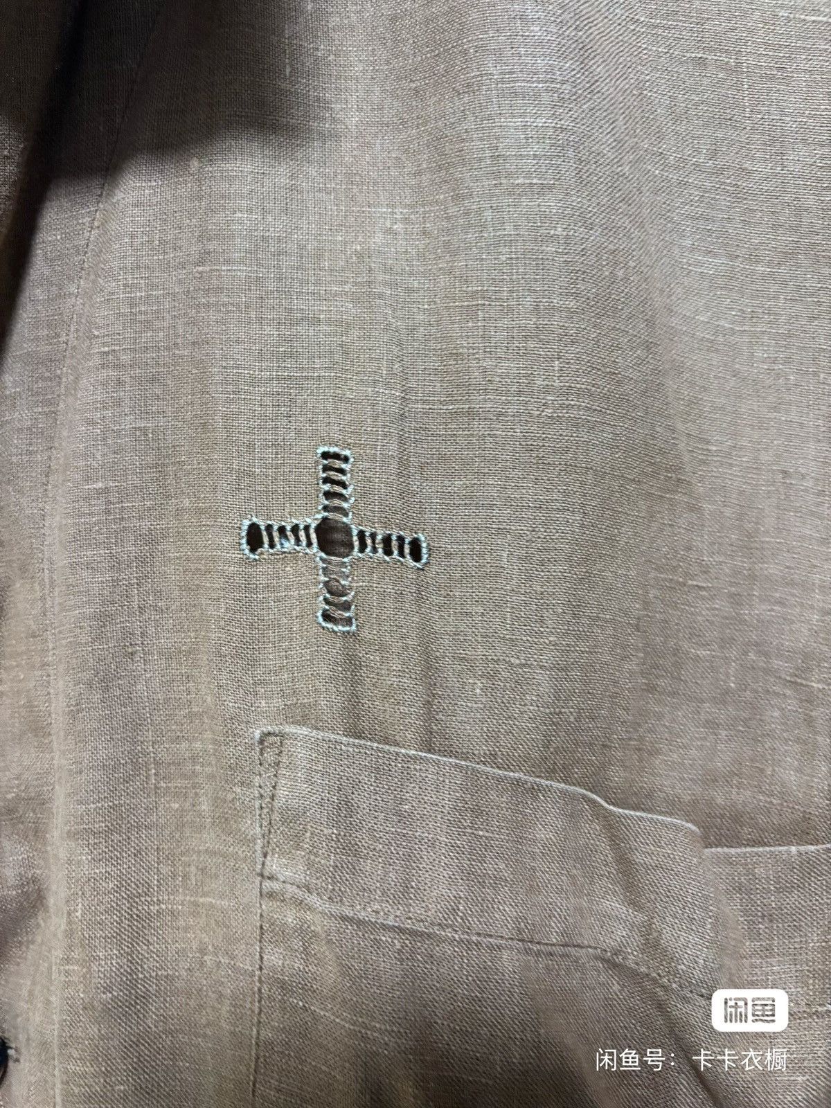 Japanese Brand JURGEN LEHL Persimmon-Dyed Linen Shirt Size L / US 10 / IT 46 - 3 Thumbnail