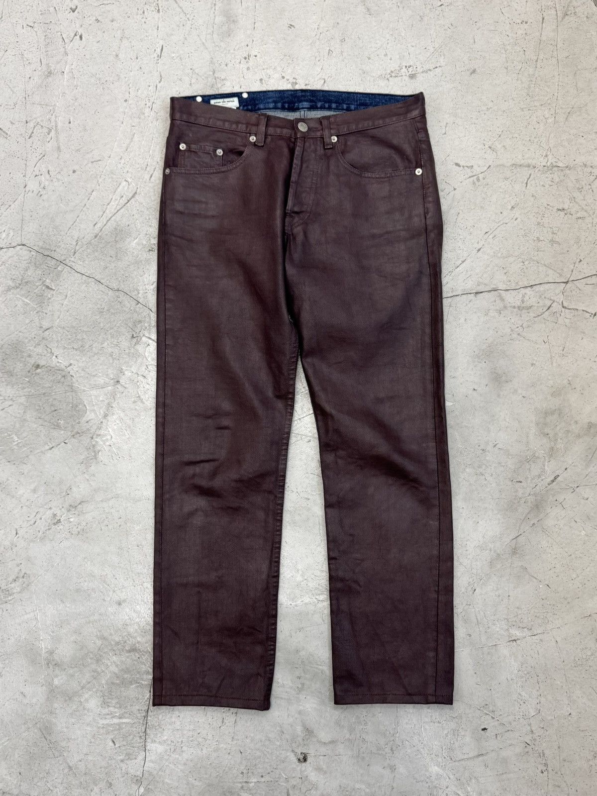 Dries Van Noten SS22 WAXED PENDA DENIM JEANS Size US 30 / EU 46 - 1 Thumbnail