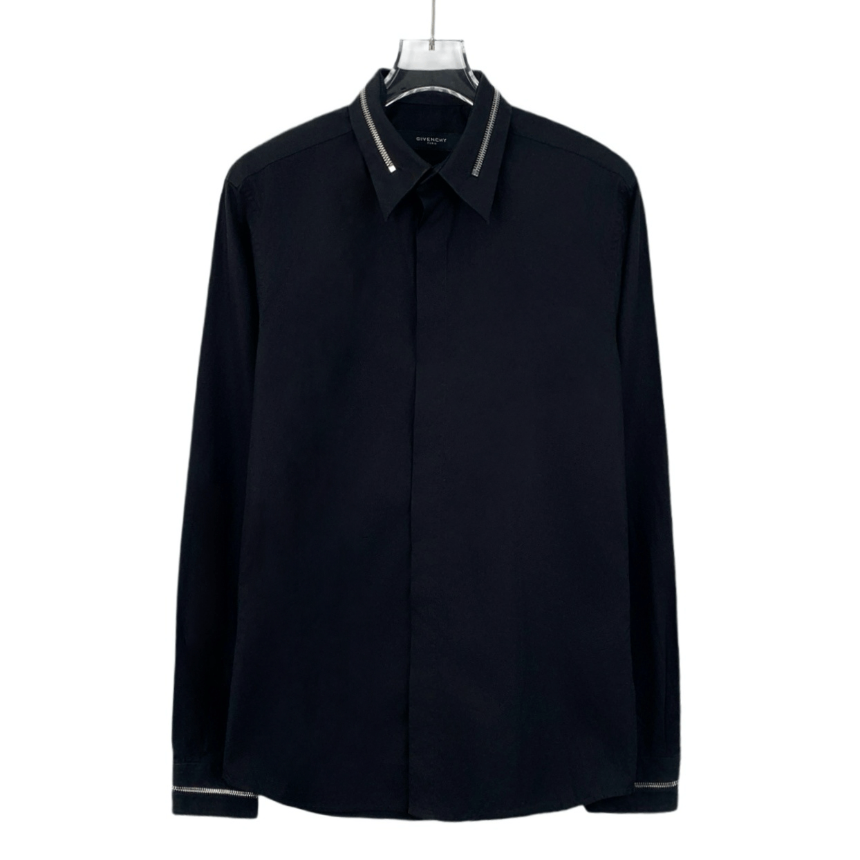 Givenchy Givenchy Zip-Up Cotton Shirt Black (Size 37) Size XS / US 0-2 / IT 36-38 - 1 Thumbnail
