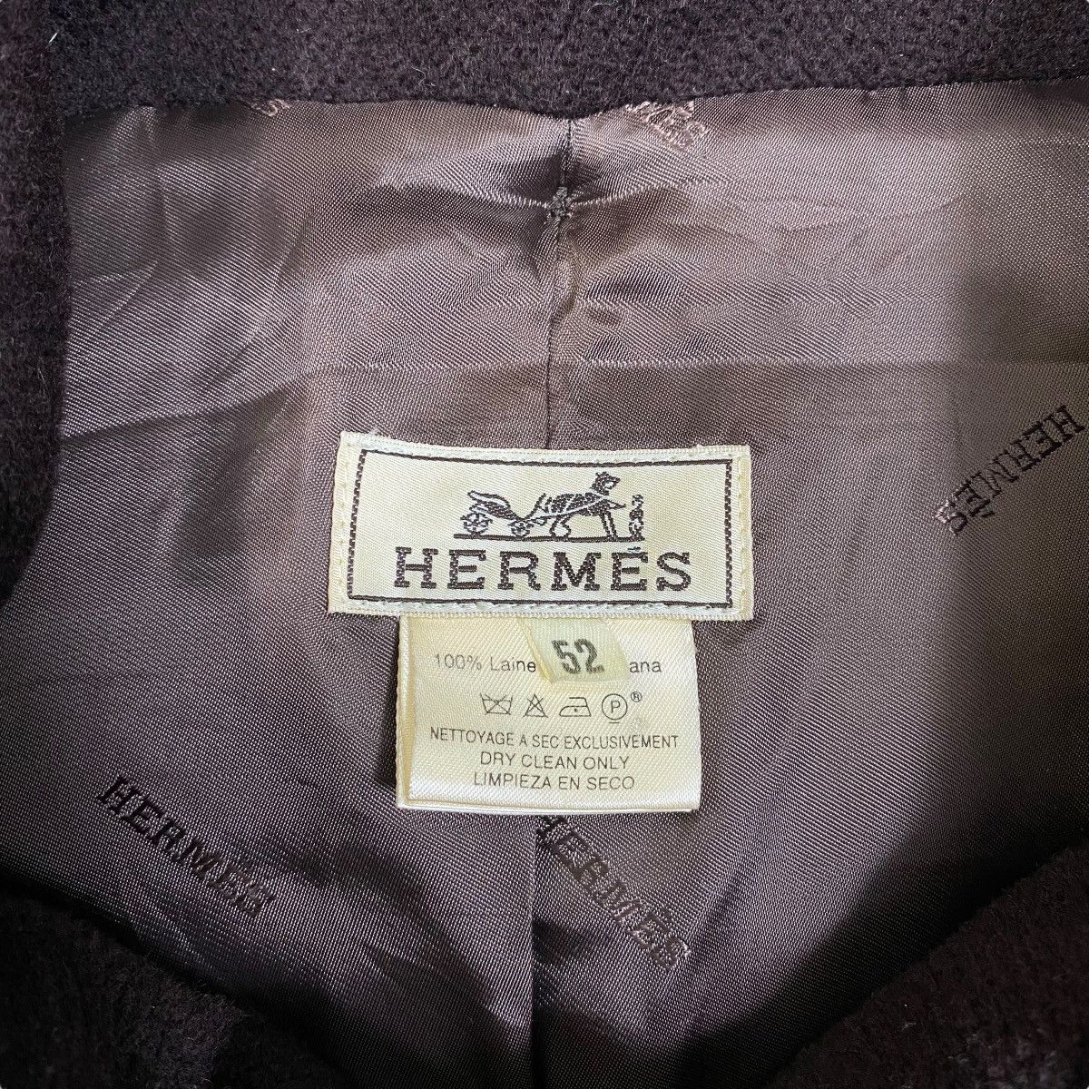 Designer × Hermes HERMES France Designer Toggle Button Wool Duffle Coat Jacket Size US XL / EU 56 / 4 - 9 Thumbnail