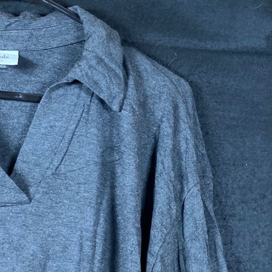 Vintage CAbi Shirt Gray Collared V Neck Long Sleeve Stretch Small Womens Blouse Casual Workwear 4258 Regular Size S / US 4 / IT 40 - 5 Thumbnail