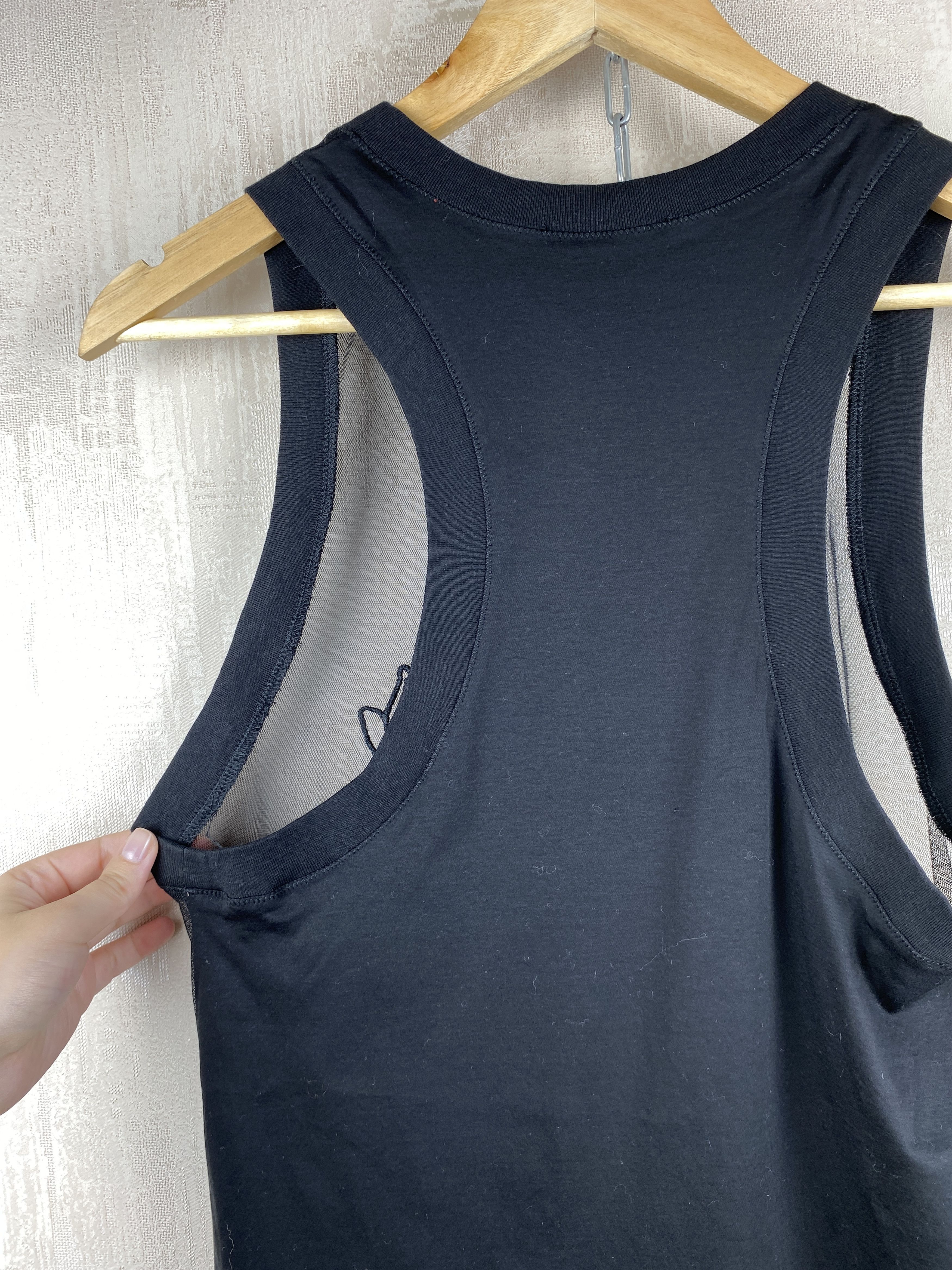 Diesel Diesel Black Mesh Front Sleeveless Top Tunic Size M Size M / US 6-8 / IT 42-44 - 7 Thumbnail
