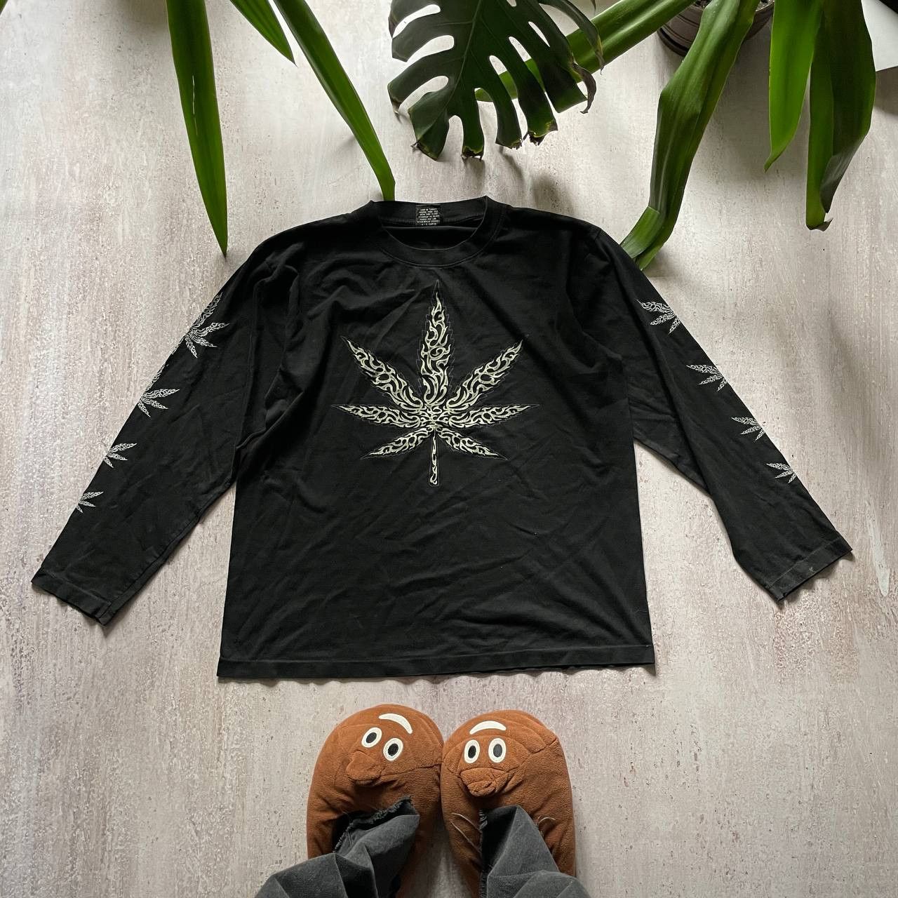 Vintage VINTAGE Y2K TRIBAL WEED RARE AMAZING HYPE LOMG SLEEVE Size US L / EU 52-54 / 3 - 1 Thumbnail