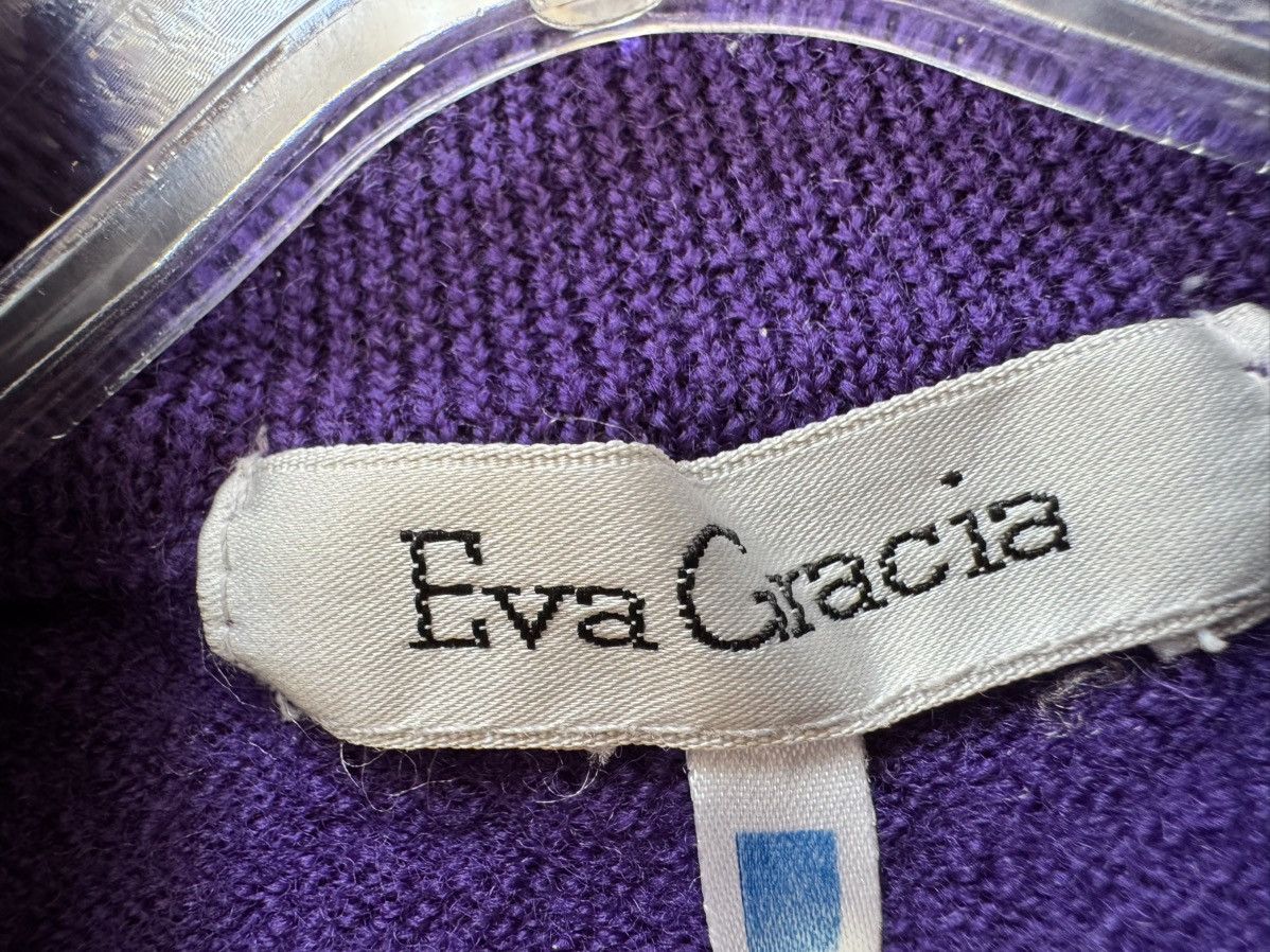 Vintage Eva Gracia women’s S wool high neck plum purple sweater Size S / US 4 / IT 40 - 3 Thumbnail