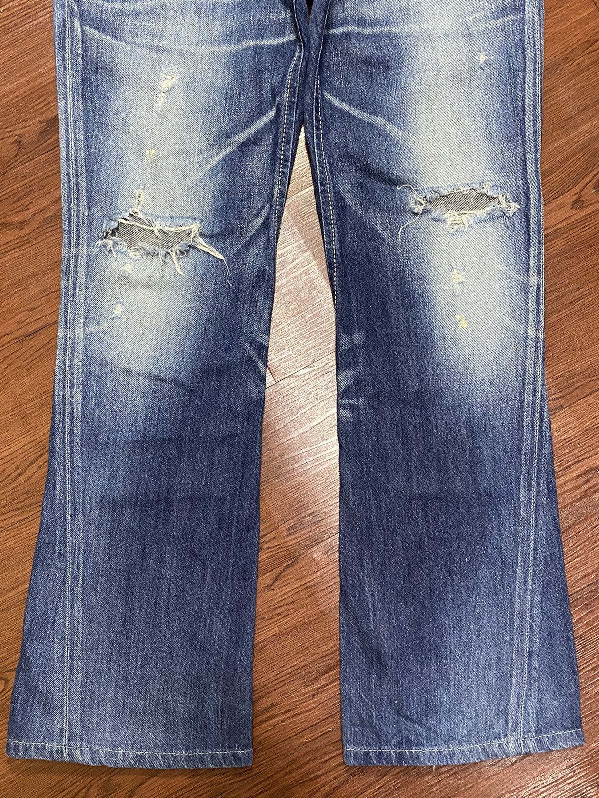 Edwin Vintage Edwin Blue Trip Whisker Flare Jeans Size US 33 - 9 Thumbnail