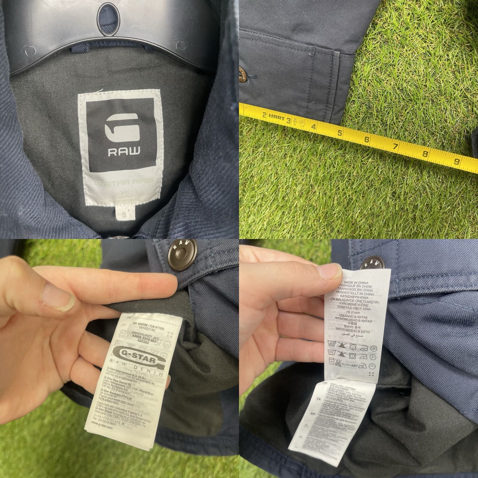 G-Star VINTAGE G-Star Raw Field Jacket Mens S Blue Navy 90s 2000s Y2K Workwear All Seasons Full Zip Pockets Size US S / EU 44-46 / 1 - 8 Thumbnail