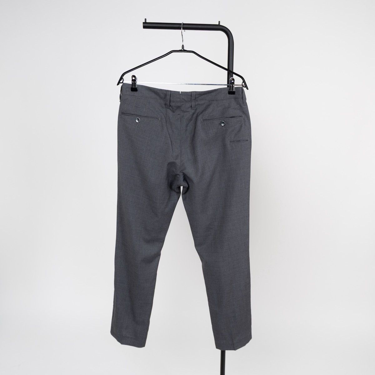 Other Artu Napoli Gray Wool Trousers Slim Fit Chino Classic Pants Size US 33 - 2 Thumbnail