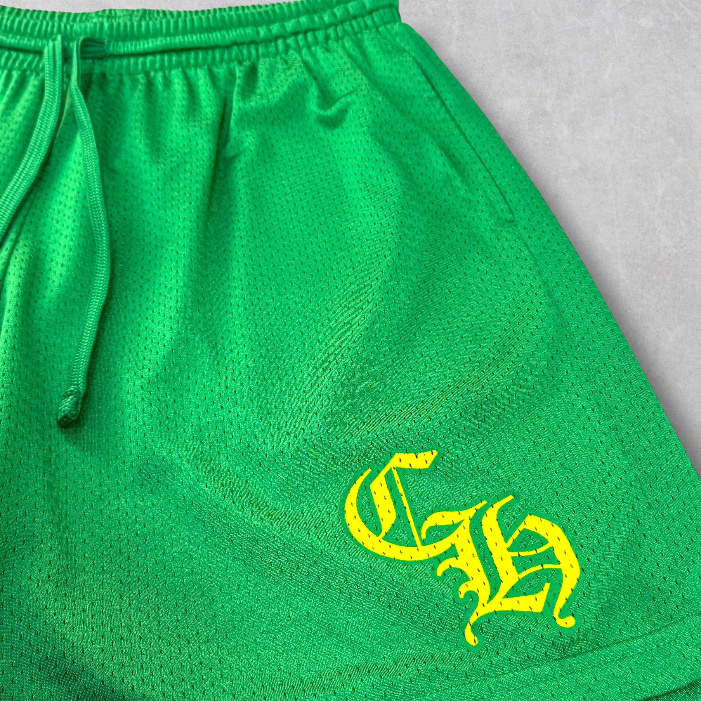 Chrome Hearts Chrome Hearts Green Mesh Warm Up Shorts XL Size US 36 / EU 52 - 3 Thumbnail