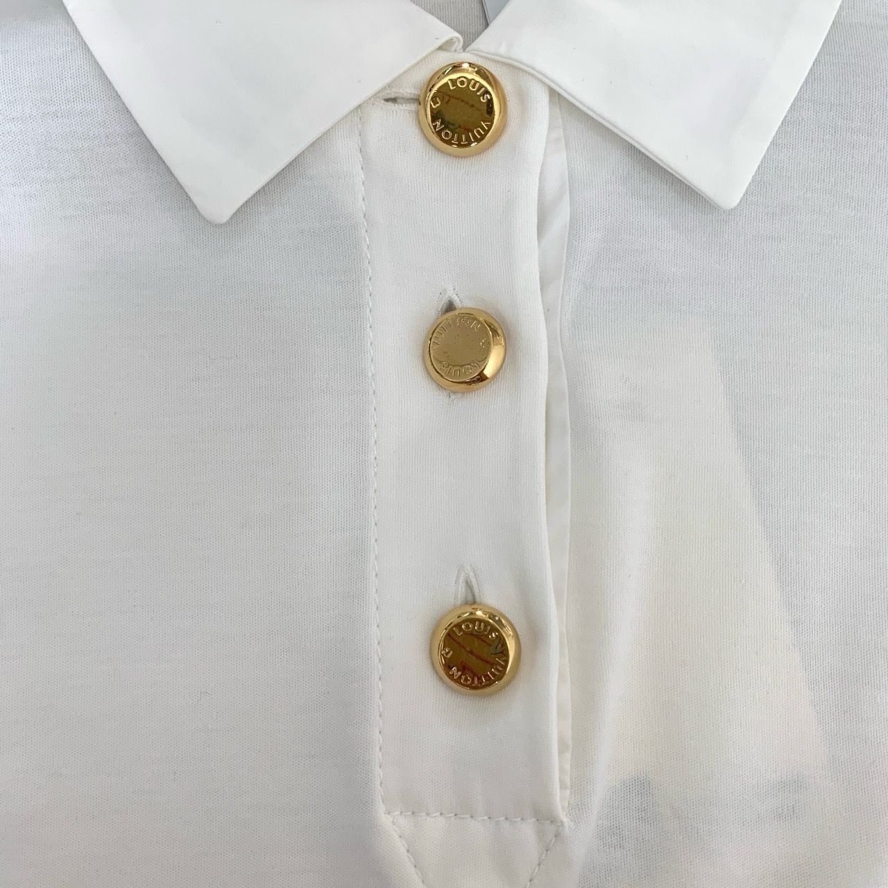 Louis Vuitton Louis Vuitton Logo-Embellished White Cotton Polo Shirt, Shor Size XS / US 0-2 / IT 36-38 - 5 Thumbnail
